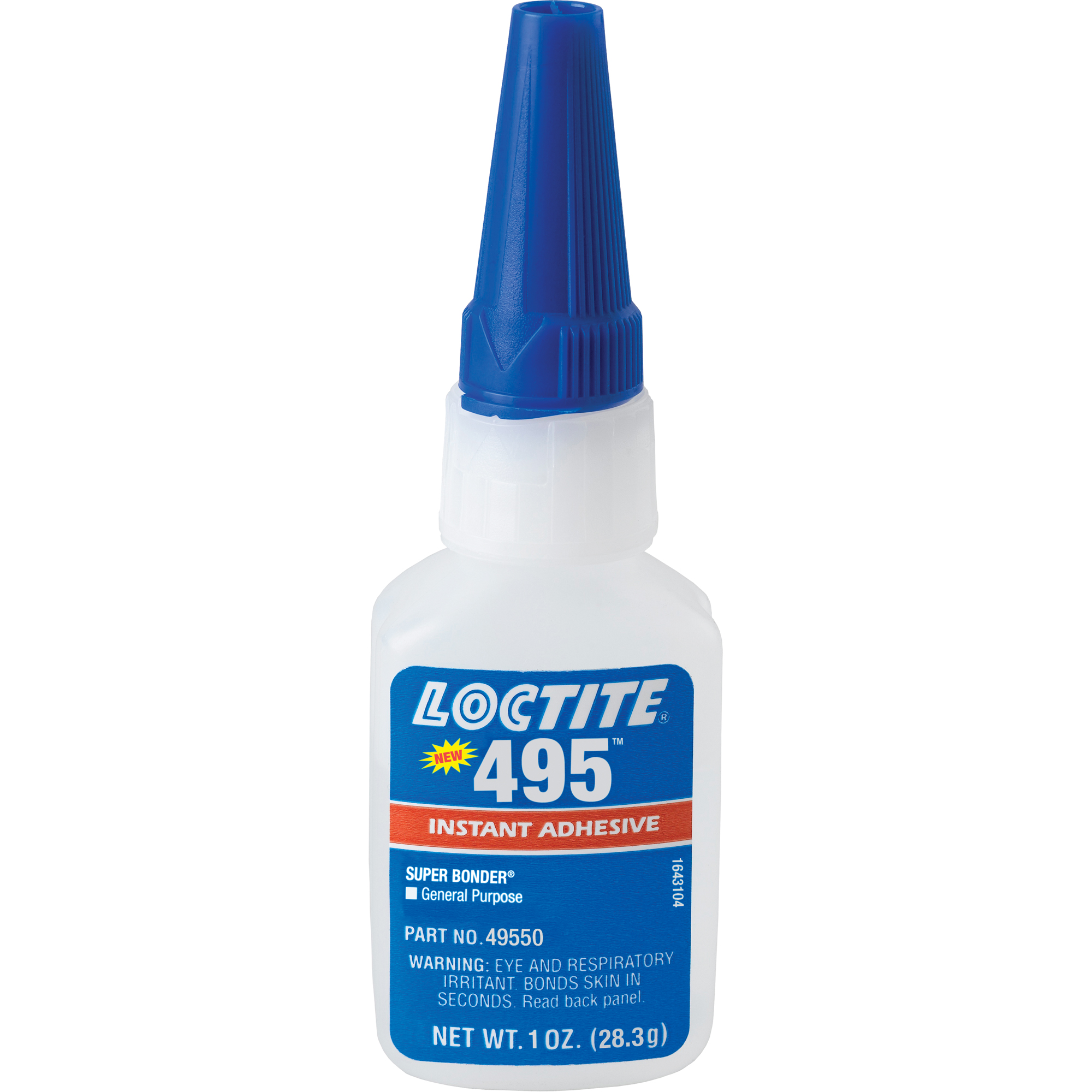 Adhésif instantané Super BonderMD 495MC, Transparent, Bouteille, 28,3 g
