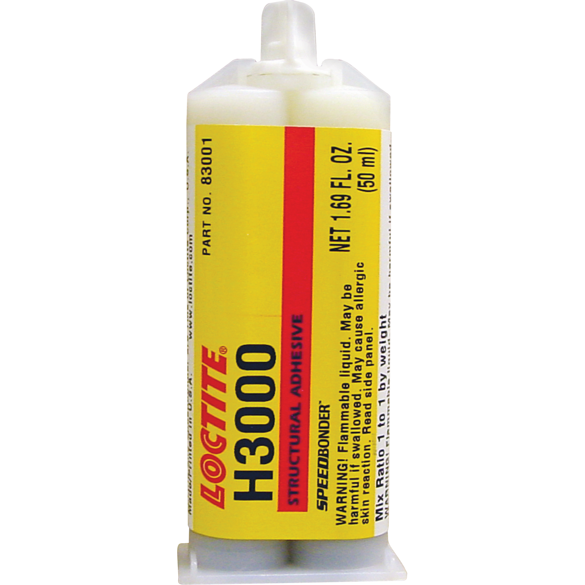 Adhésif structural SpeedbonderMC H3000, Deux composants, Cartouche double, 76 g, Crème
