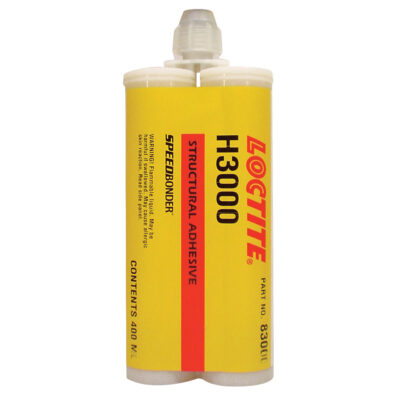 Adhésif structural tout usage H3000MC, Deux composants, Cartouche double, 400 ml, Crème