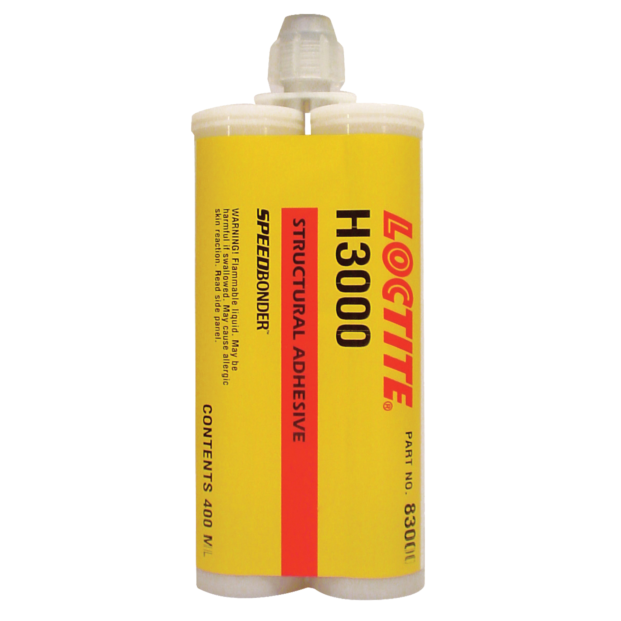 Adhésif structural tout usage H3000MC, Deux composants, Cartouche double, 400 ml, Crème