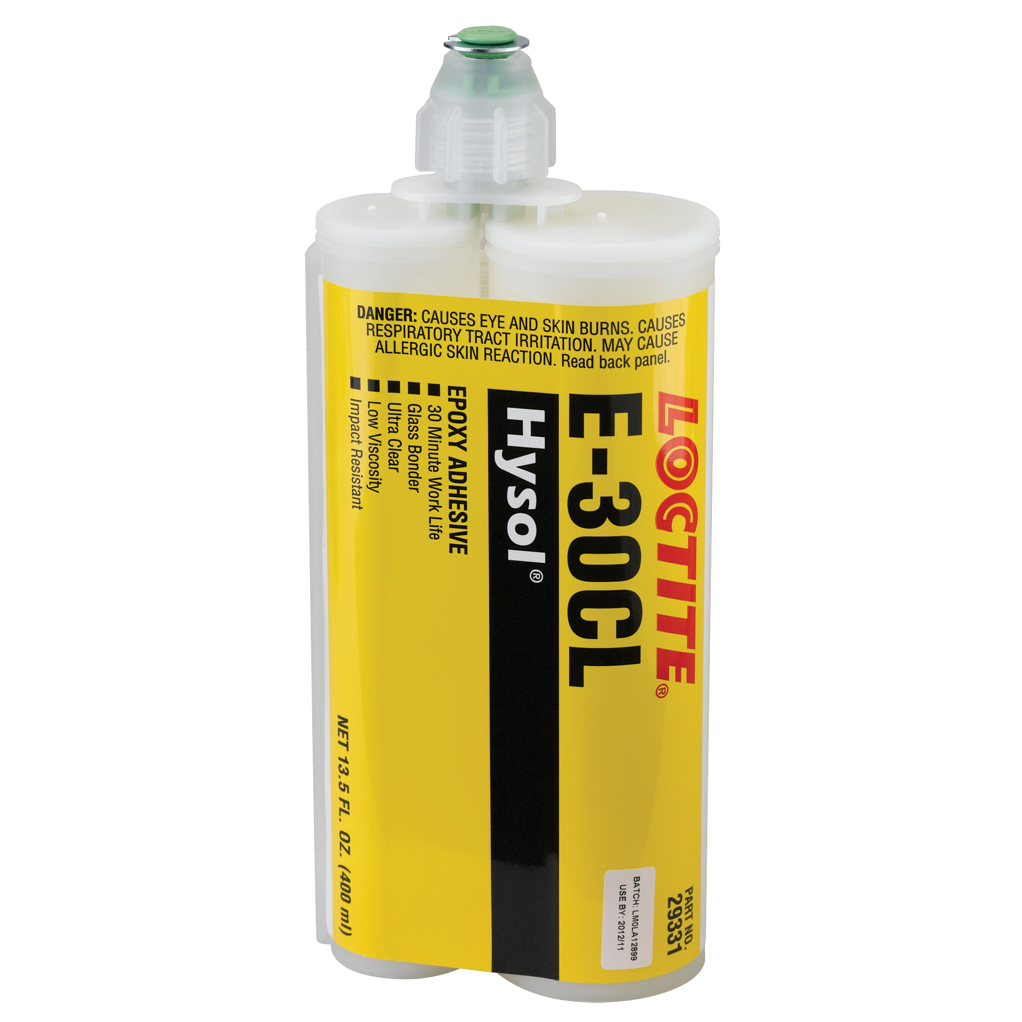 Adhésif structurel pour le verre E-30CLMC, 200 ml, Cartouche double, Deux composants, Ultra clair