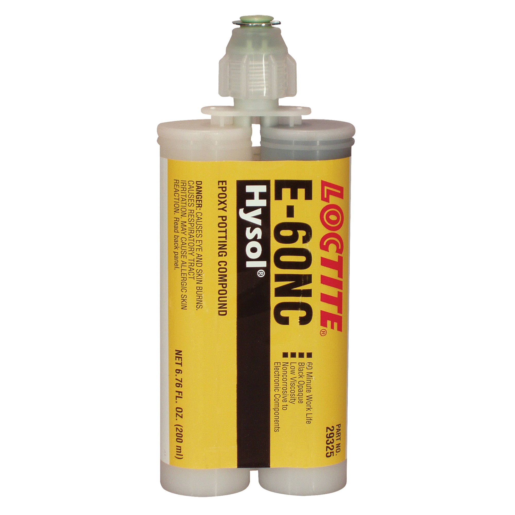 Adhésifs structuraux non corrosifs pour les composants électriques E-60NCMC, 200 ml, Cartouche double, Deux composants, Noir