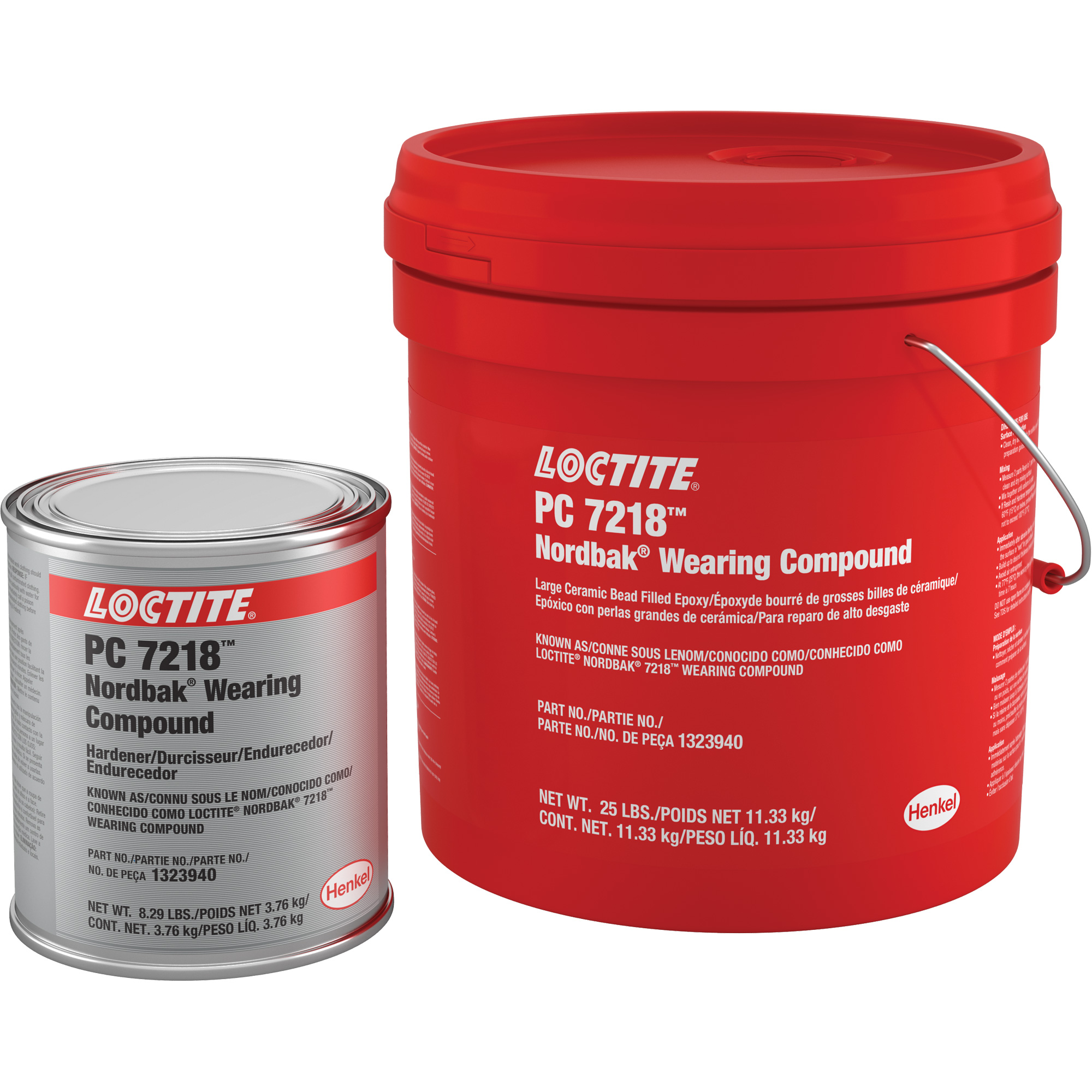 Composé anti-usure 7218, 25 lb, Seau, Deux composants, Gris
