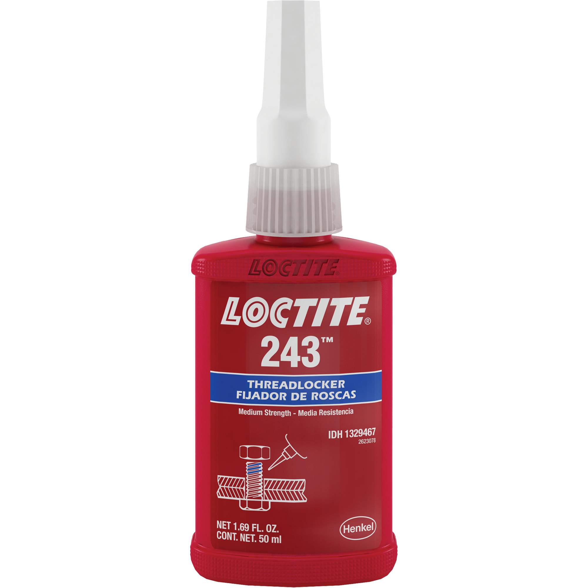 Composé de blocage 243 tolérant à l'huile, Bleu, Moyen, 50 ml, Bouteille