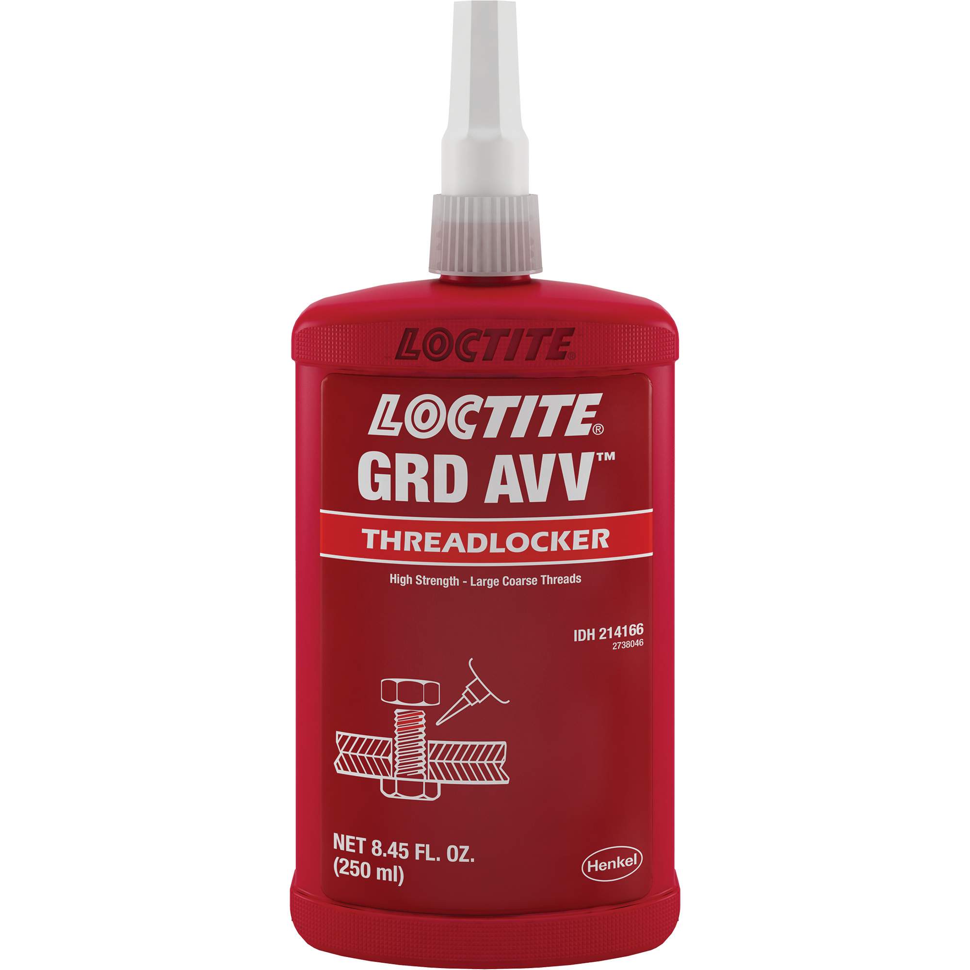 Composé de blocage de calibre lettre AVV, Rouge, Élevé, 250 ml, Bouteille