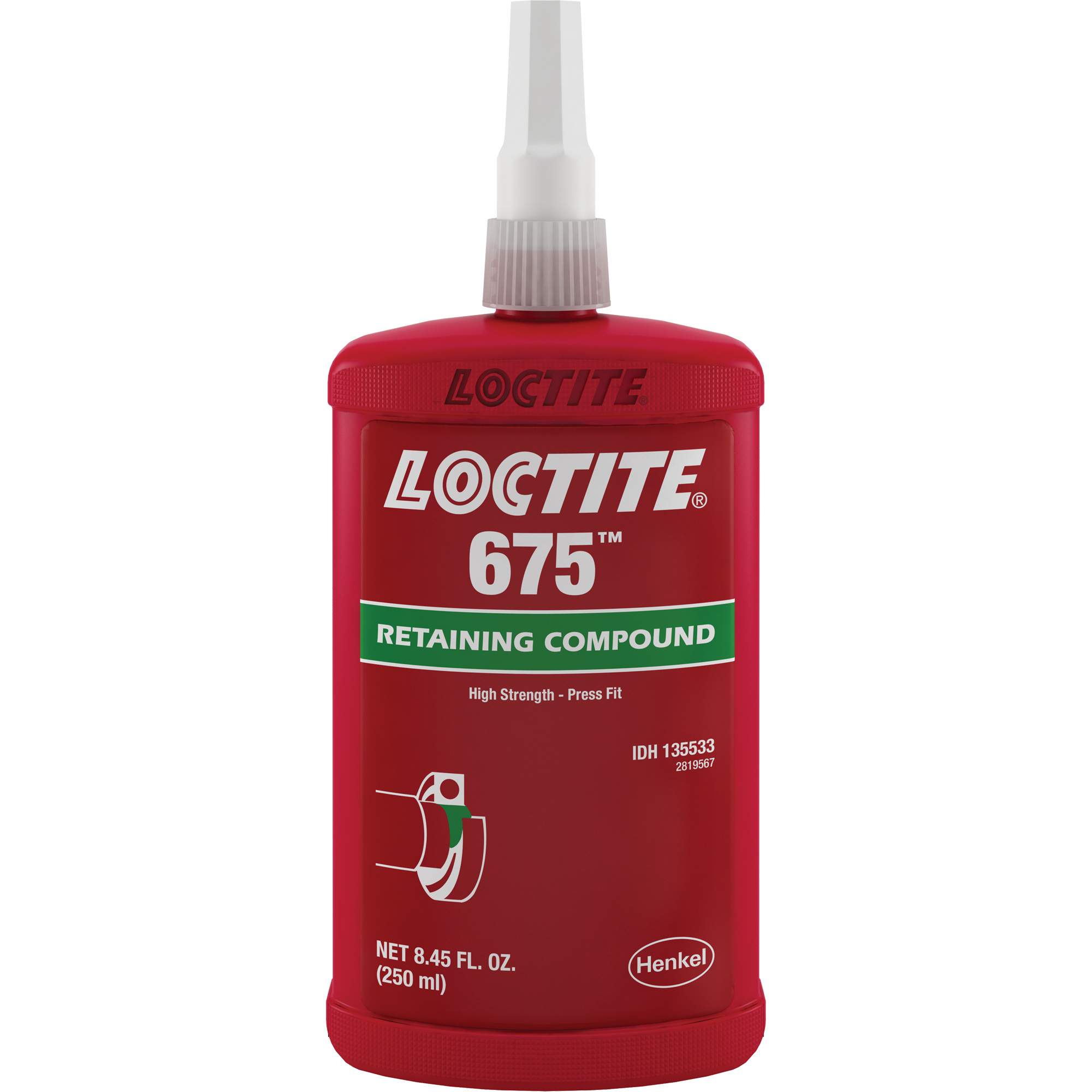 Composé de blocage LoctiteMD 675, 250 ml, Bouteille, Vert