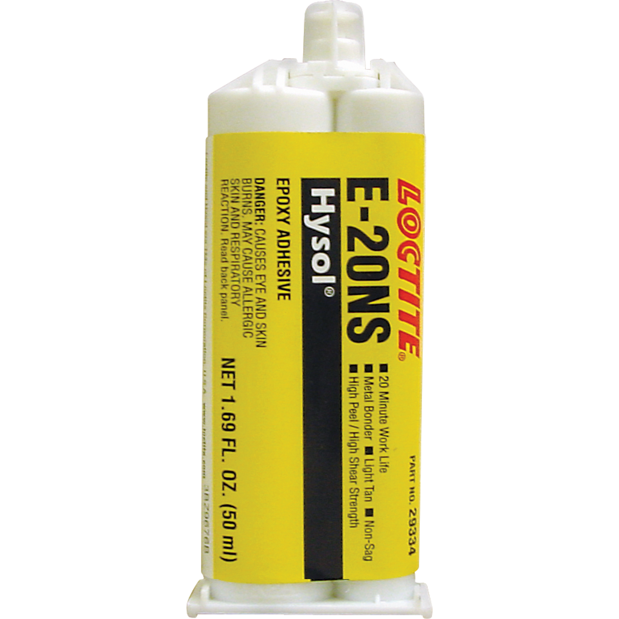Époxyde HysolMC E-20NS, Deux composants, Cartouche double, 120 g, Havane