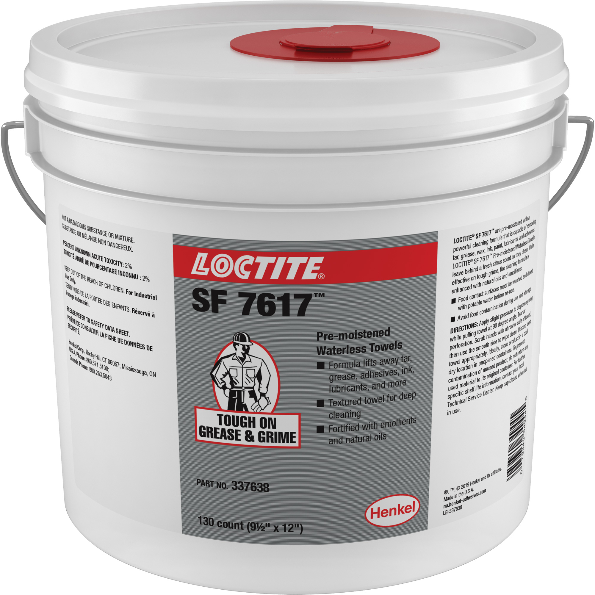 Essuie-mains industriels SF 7617MC, 130 lingettes, 12" x 9-1/2"