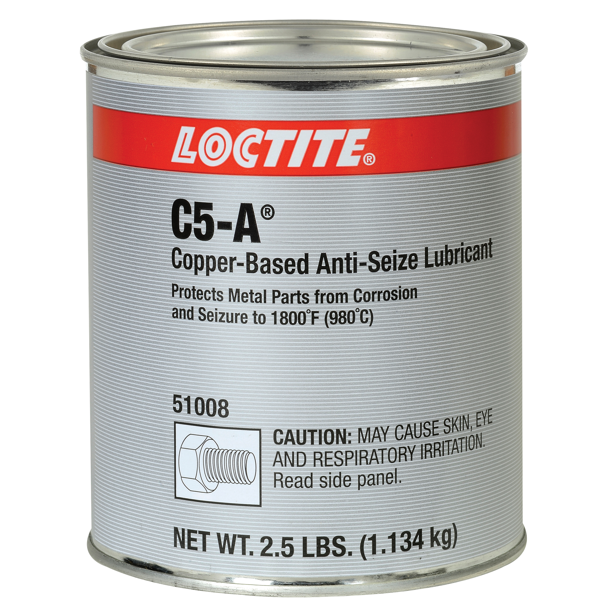 Lubrifiant antiblocage au cuivre LoctiteMD 8008 C5-A, 2,5 lb, Canette, 1800°F (982°C) Température max.