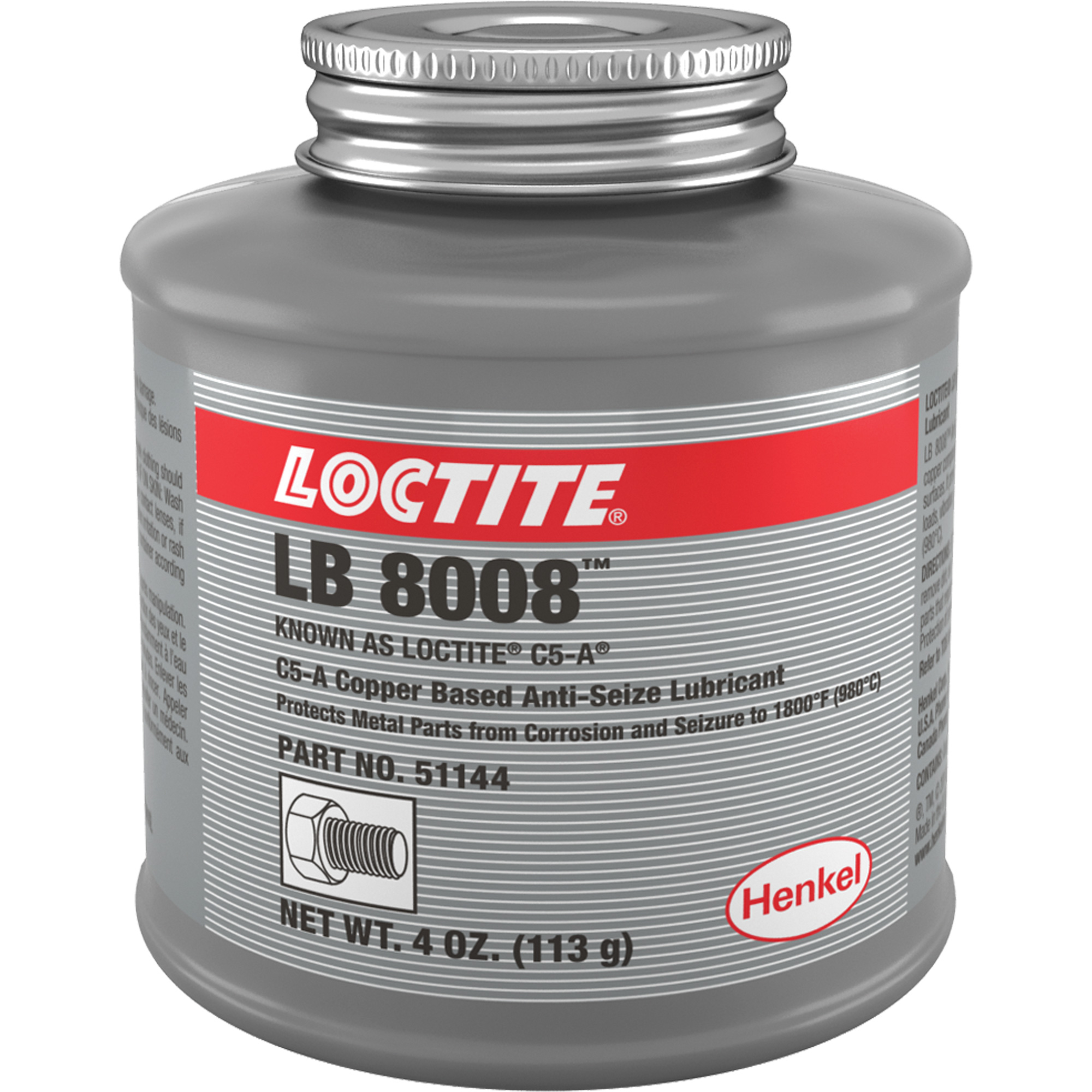 Lubrifiant antigrippant à base de cuivre, 4 oz, Canette à dessus brosse, 1800°F (982°C) Température max.