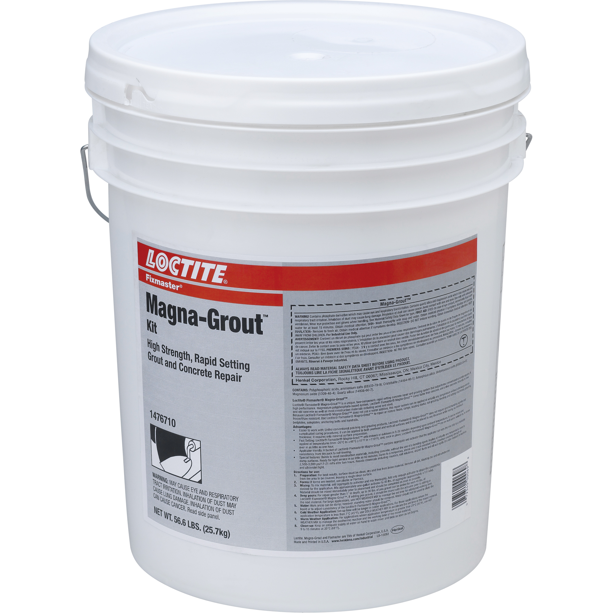 Produit de réparation du béton Magna-GroutMD FixmasterMD, Seau