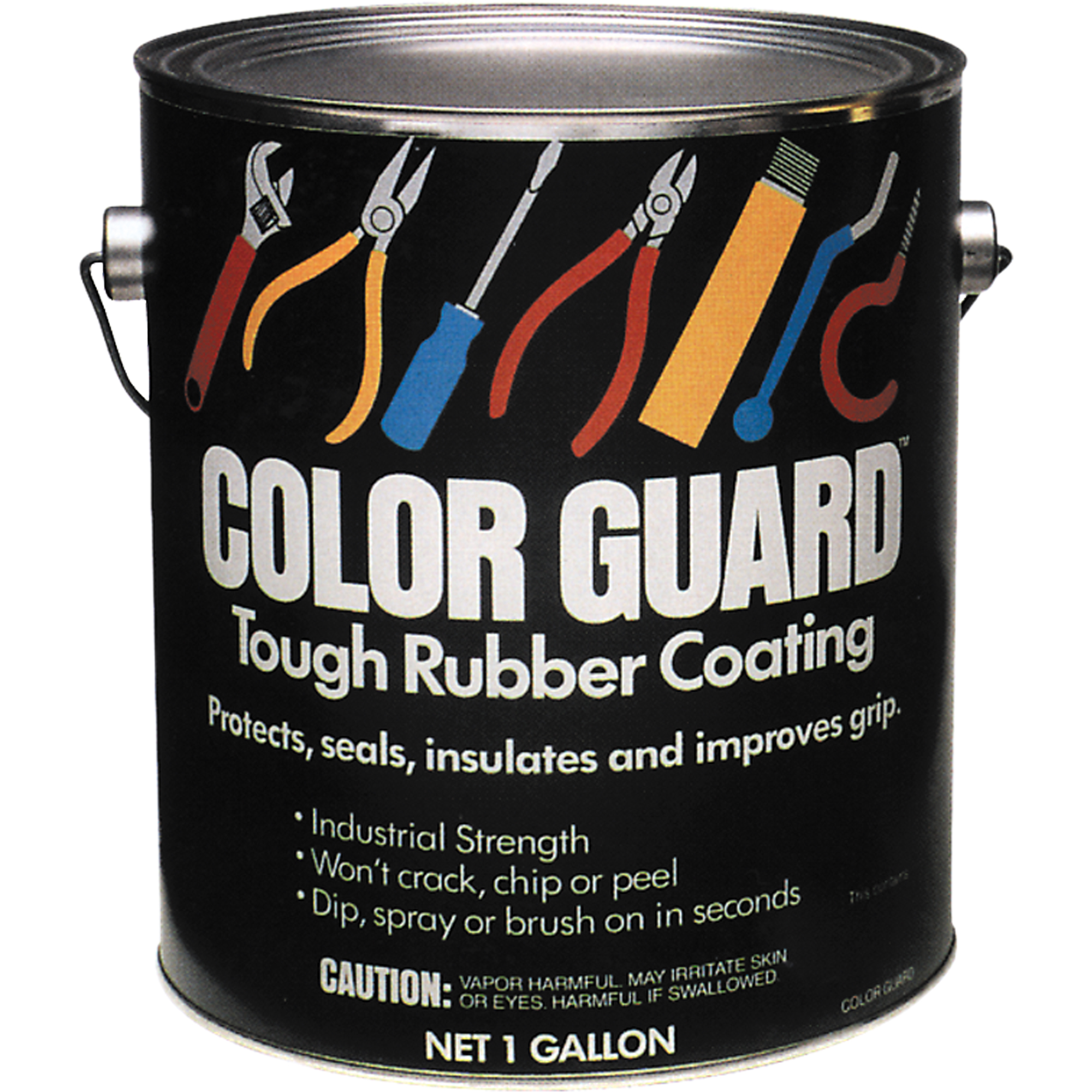 Revêtement de caoutchouc robuste Color GuardMC, Noir, Gallon