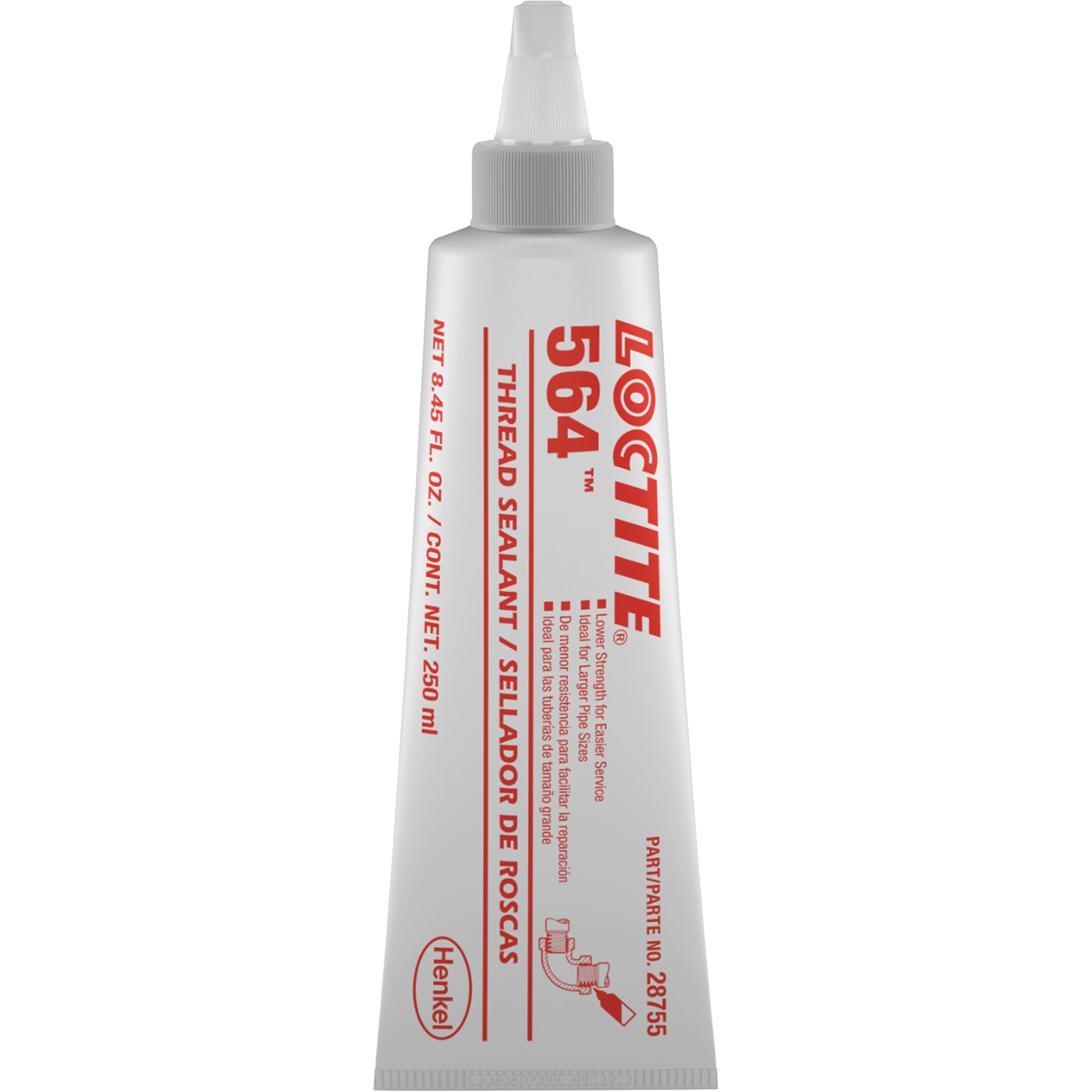 Scellant à filet 564, Tube, 250 ml, -54° C - 149° C/-65° F - 300° F