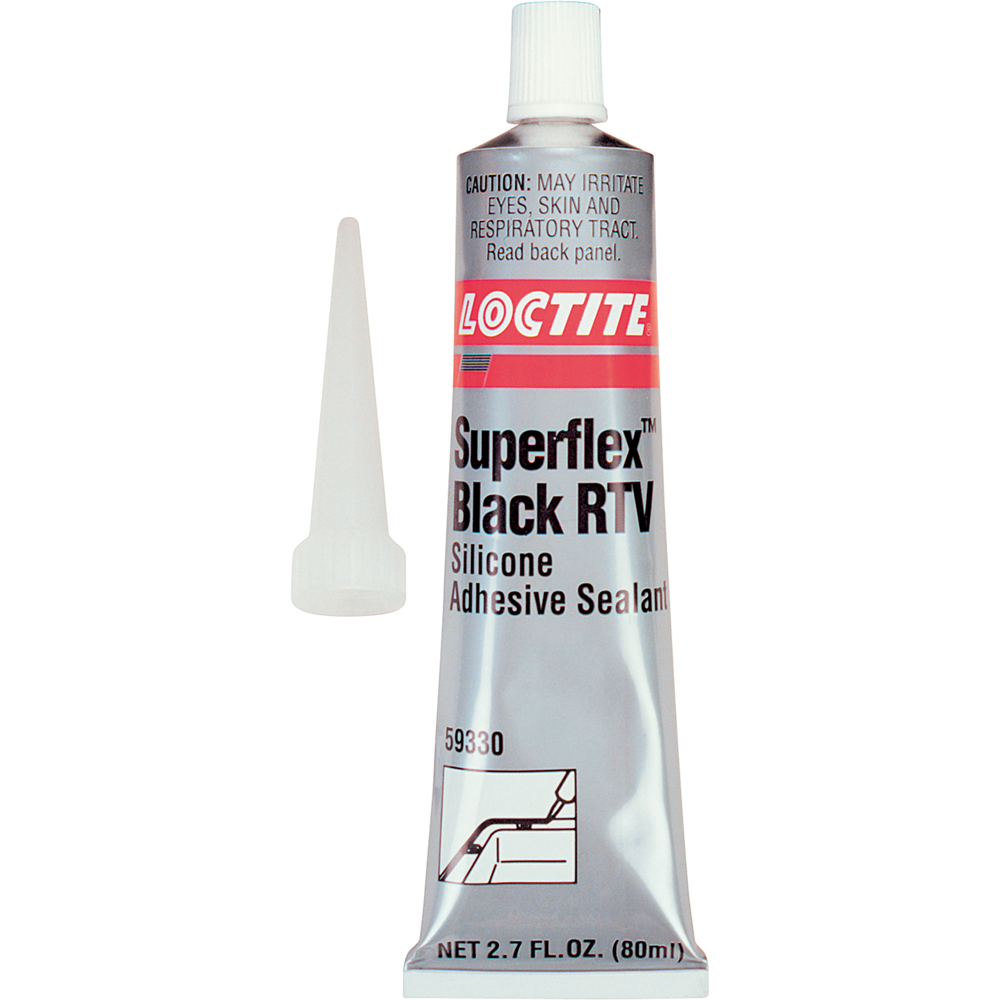 Scellant adhésif à la silicone SuperflexMC RTV, Tube, Noir