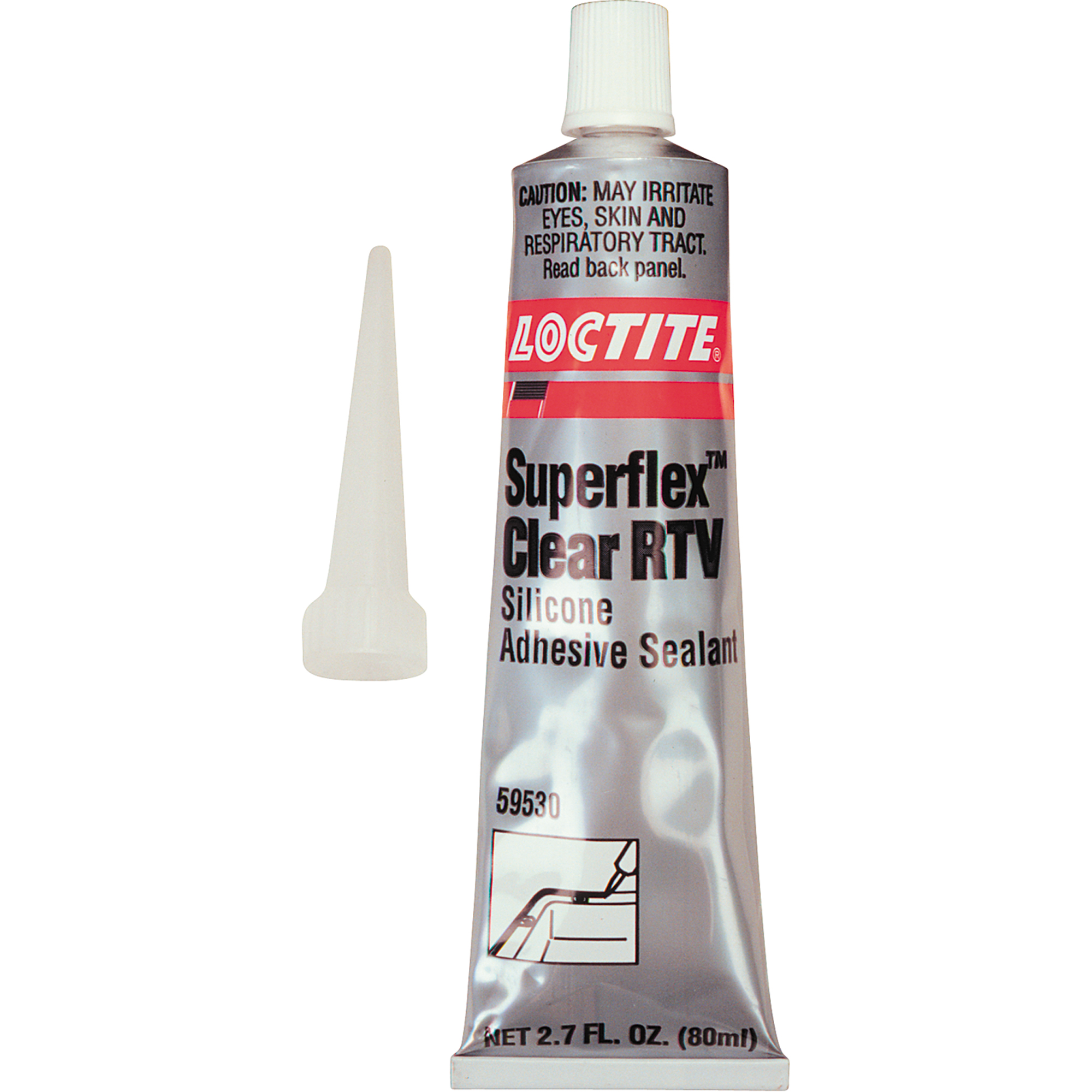 Scellant adhésif à la silicone SuperflexMC RTV, Tube, Transparent