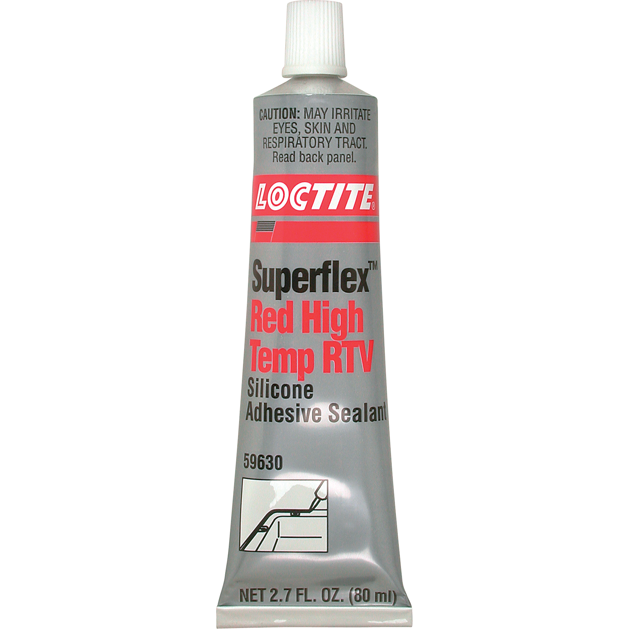 Scellant adhésif haute température à base de silicone SuperflexMC RTV, Tube, Rouge