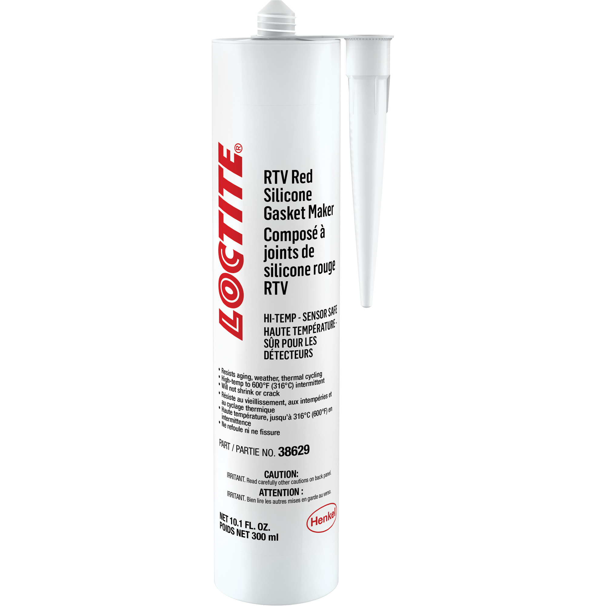 Scellant au silicone haute température RTV 596, Cartouche, Rouge
