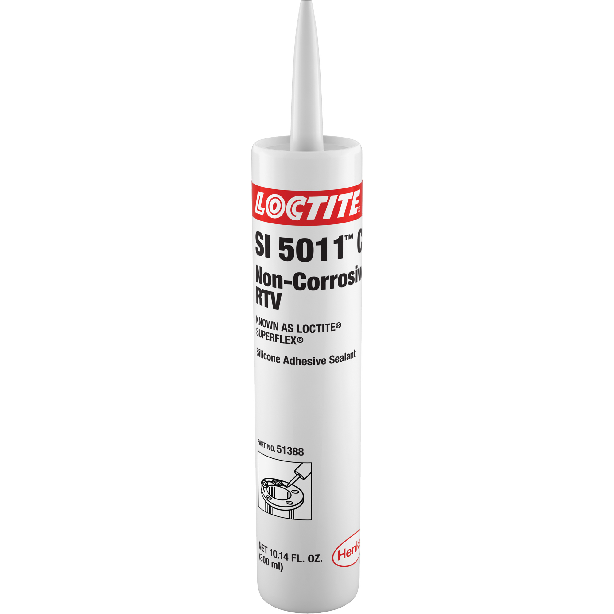Silicone non corrosive à vulcanisation à la température de la pièce SuperflexMD SI 5011CL, Cartouche, Transparent