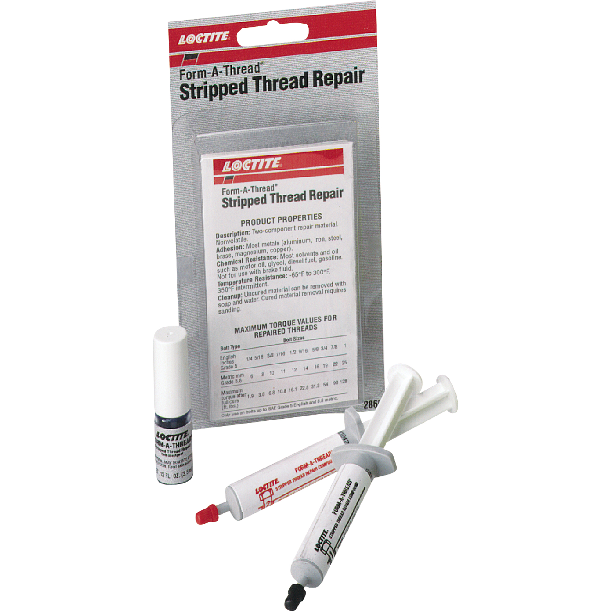 Trousses de réparation de filetage Form-A-ThreadMC, Seringue, 4,8 ml, -53° C - 148° C/-65° F - 300° F