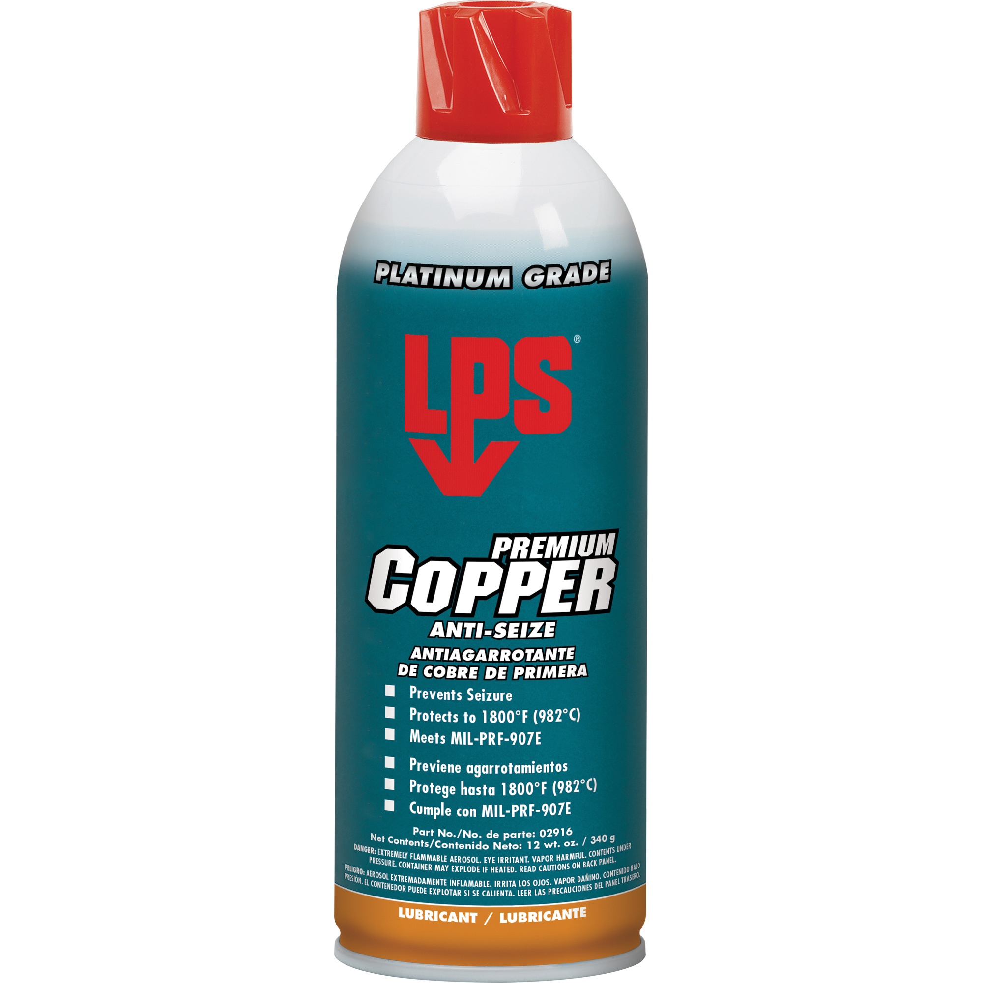 Antigrippant au cuivre, 16 oz, Canette aérosol, 1800°F (982°C) Température max.