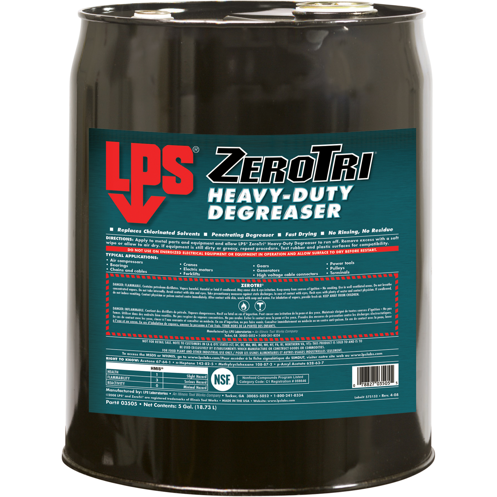 Dégraissant gros travaux ZeroTriMD, Seau