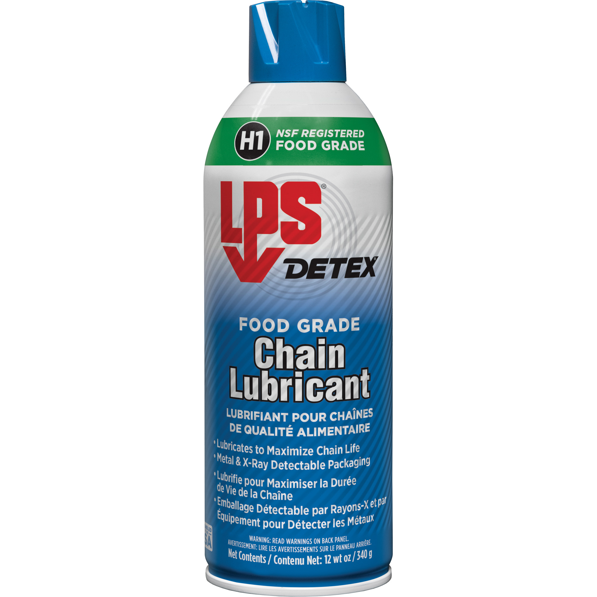 Lubrifiant pour chaîne de qualité alimentaire DetexMD, 12 oz/340 g/430 ml, Canette aérosol