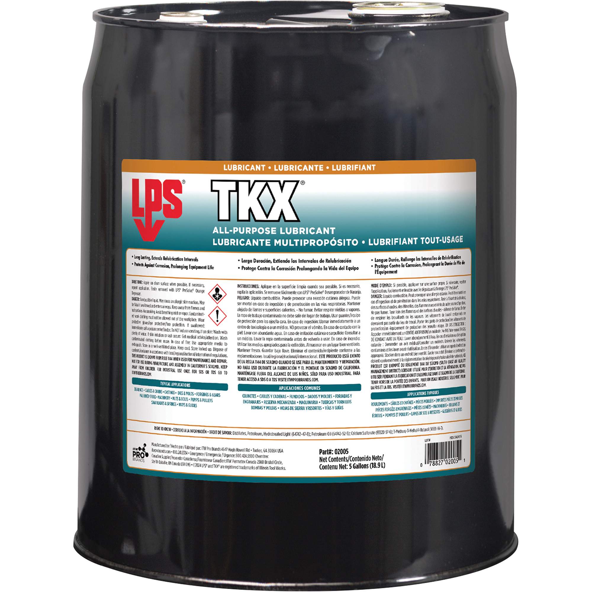 Lubrifiant, tout usage TKX, Seau