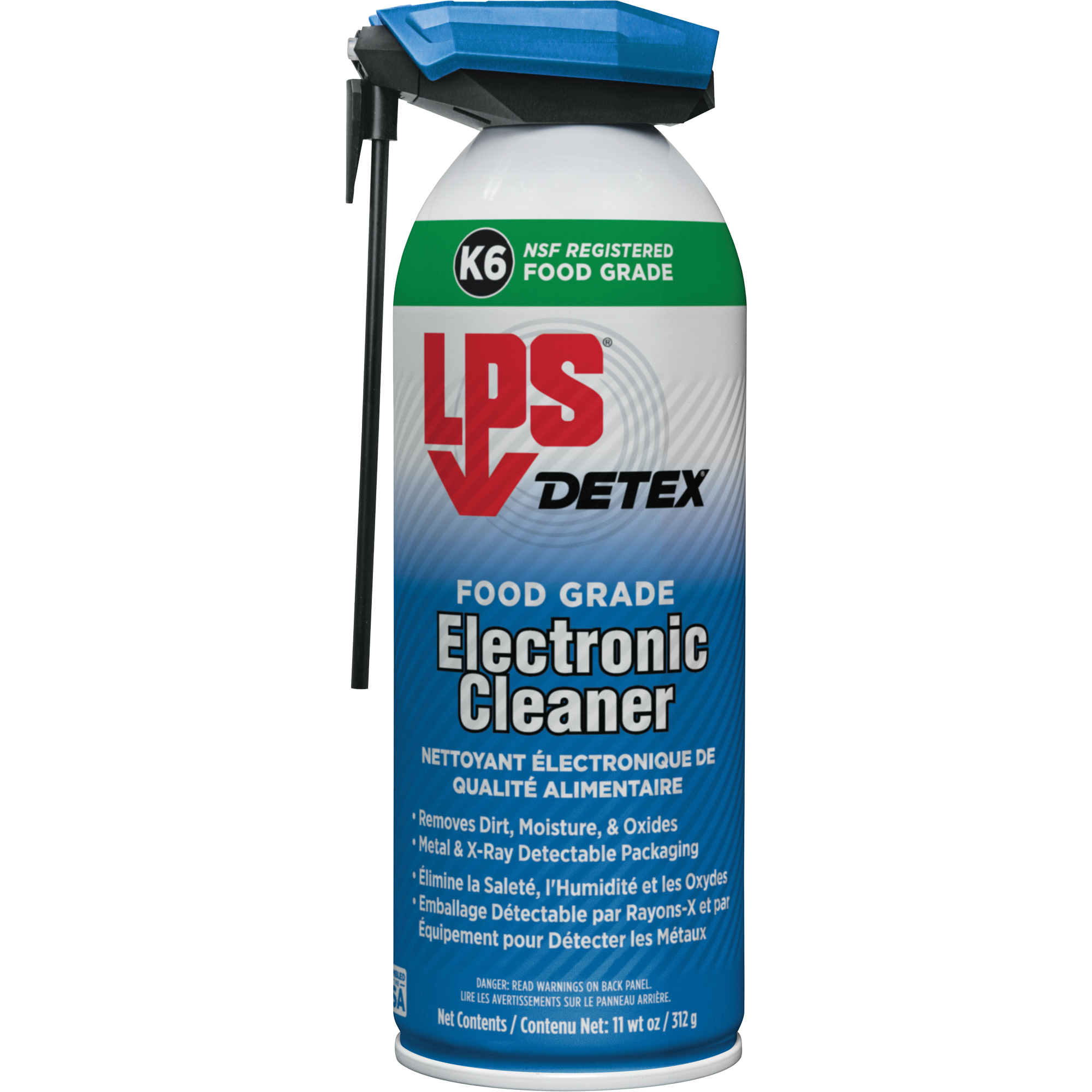 Nettoyant de dispositif électronique de qualité alimentaire DetexMD, Canette aérosol