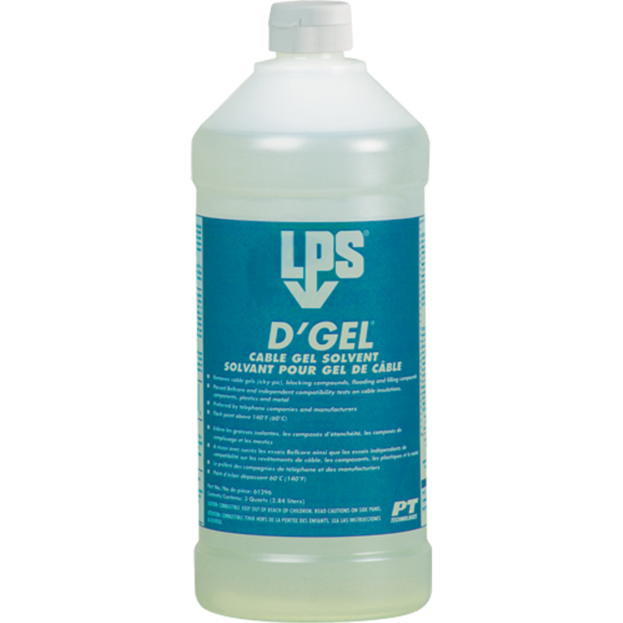 Solvant de gel D'GelMD pour câbles, 32 oz, Bouteille