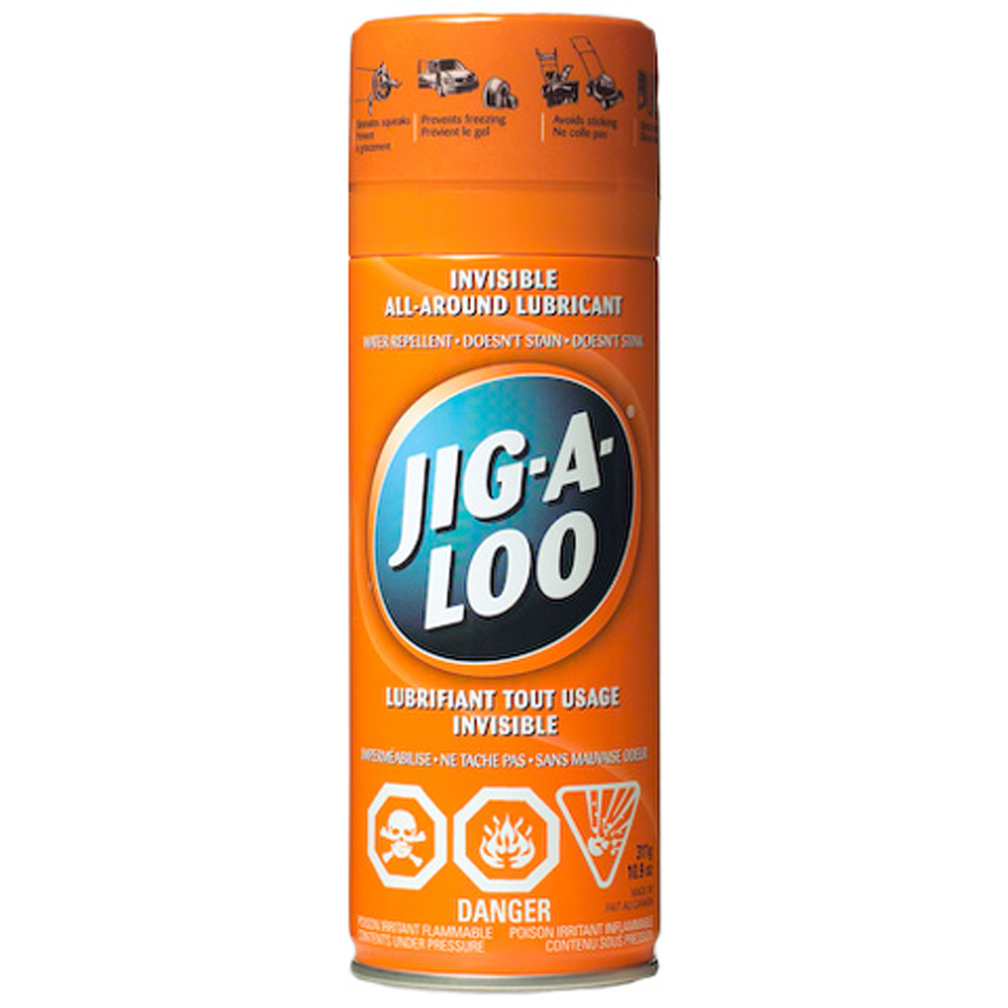 Lubrifiant à vaporiser Jig-A-Loo, Canette aérosol