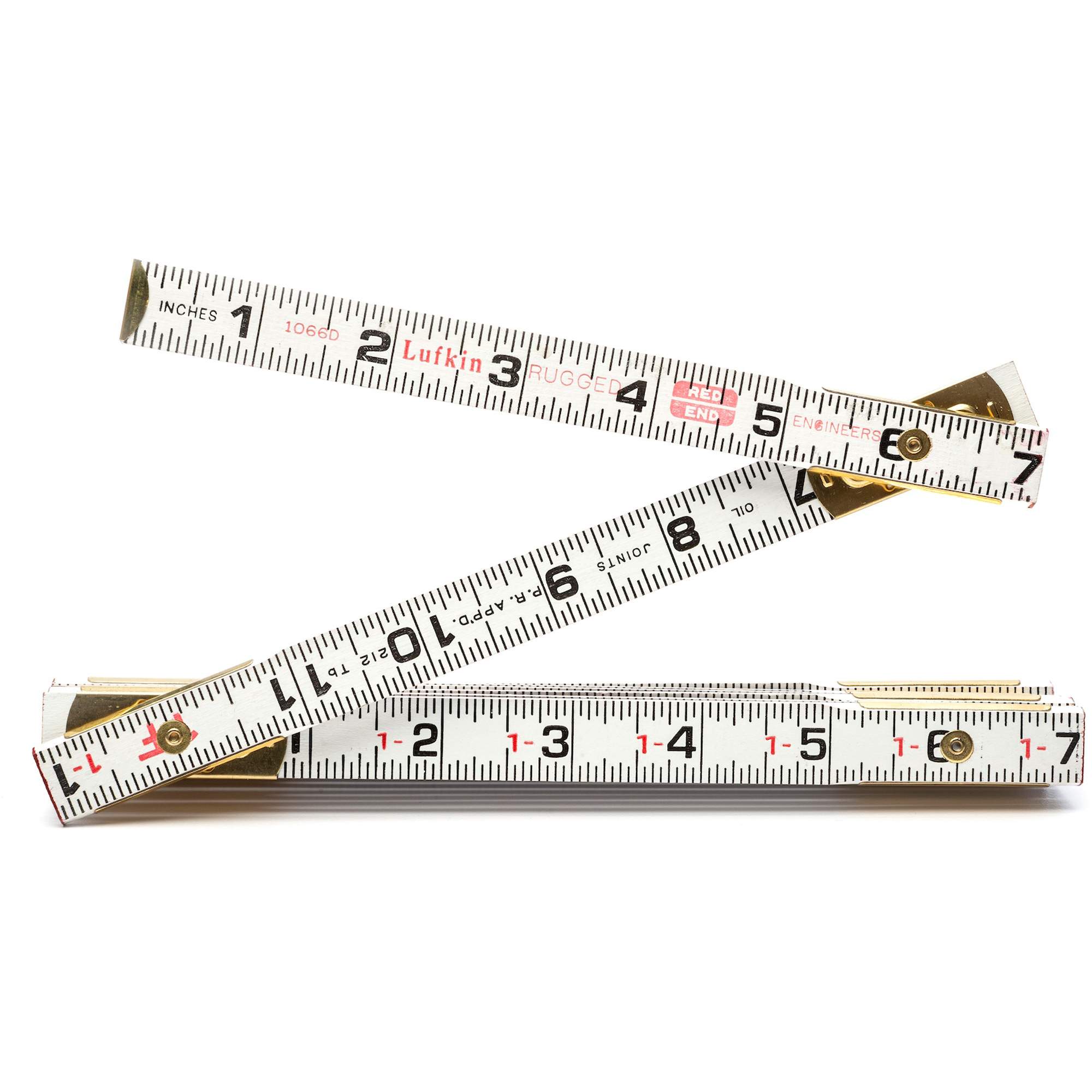 Règle à pesée Red EndMD pour ingénieur, 6' lo, Bois, Graduations de 1/16"