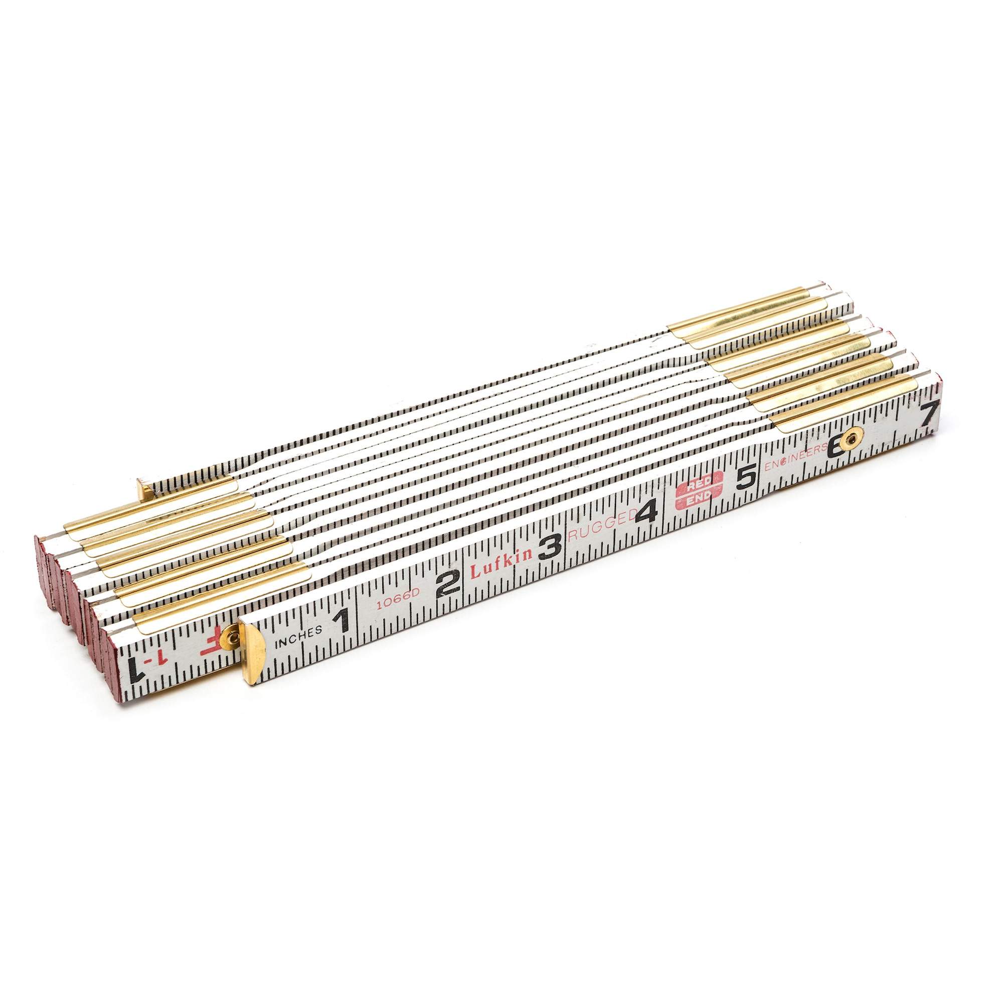 Règle en bois pliante, 6' lo, Bois, Graduations de 1/6"