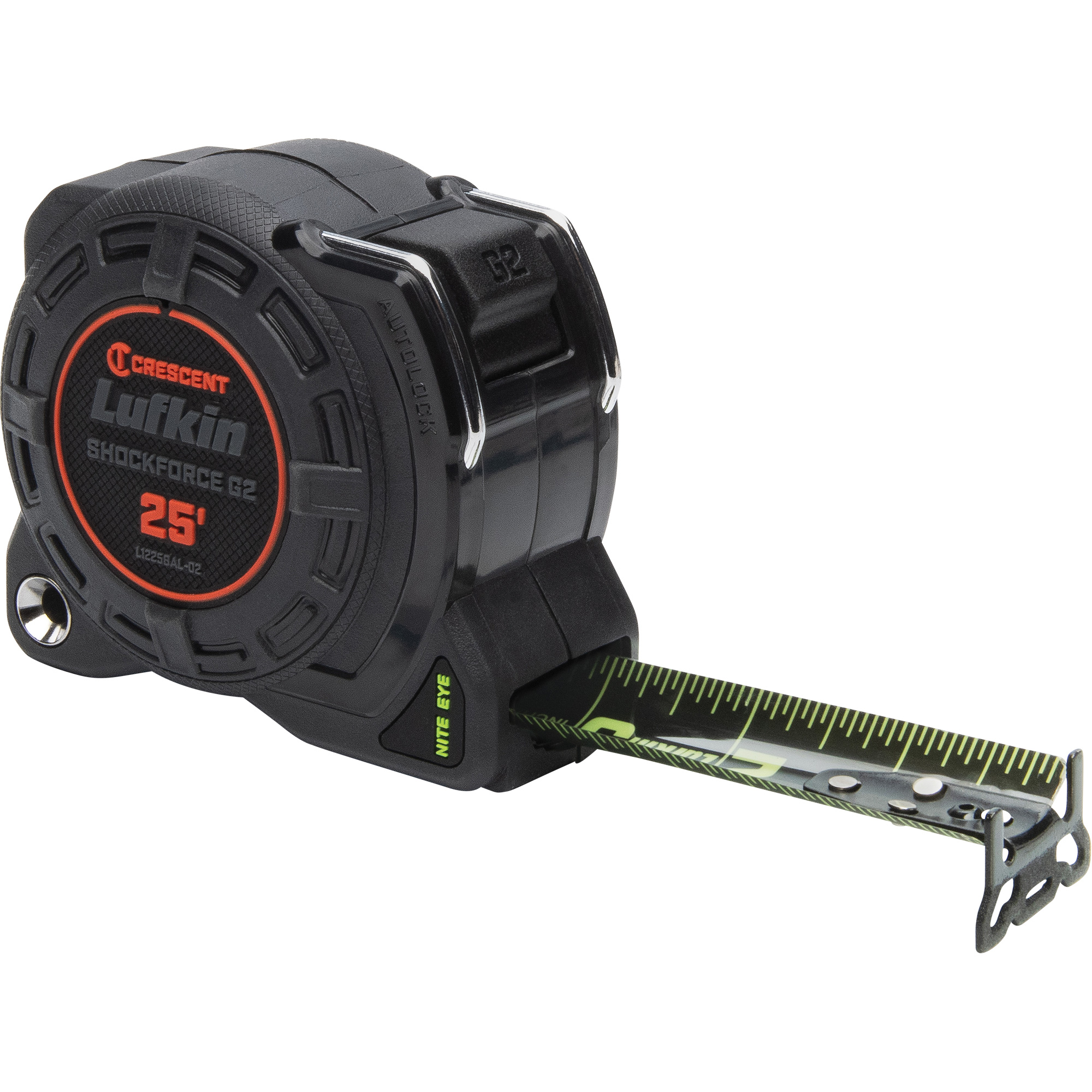 Ruban à mesurer Auto-Lock Shockforce Nite EyeMC G2, 1-1/4" x 25'