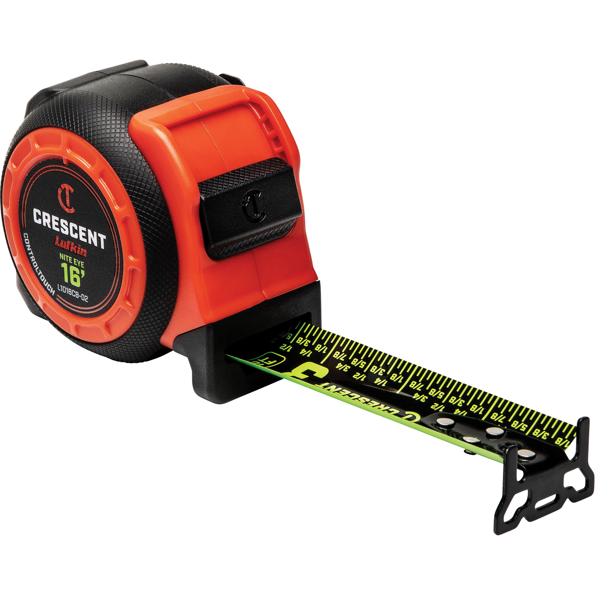 Ruban à mesurer CONTROLTOUCH NITE EYE, 1-3/16" x 16', Marques de goujon SAE
