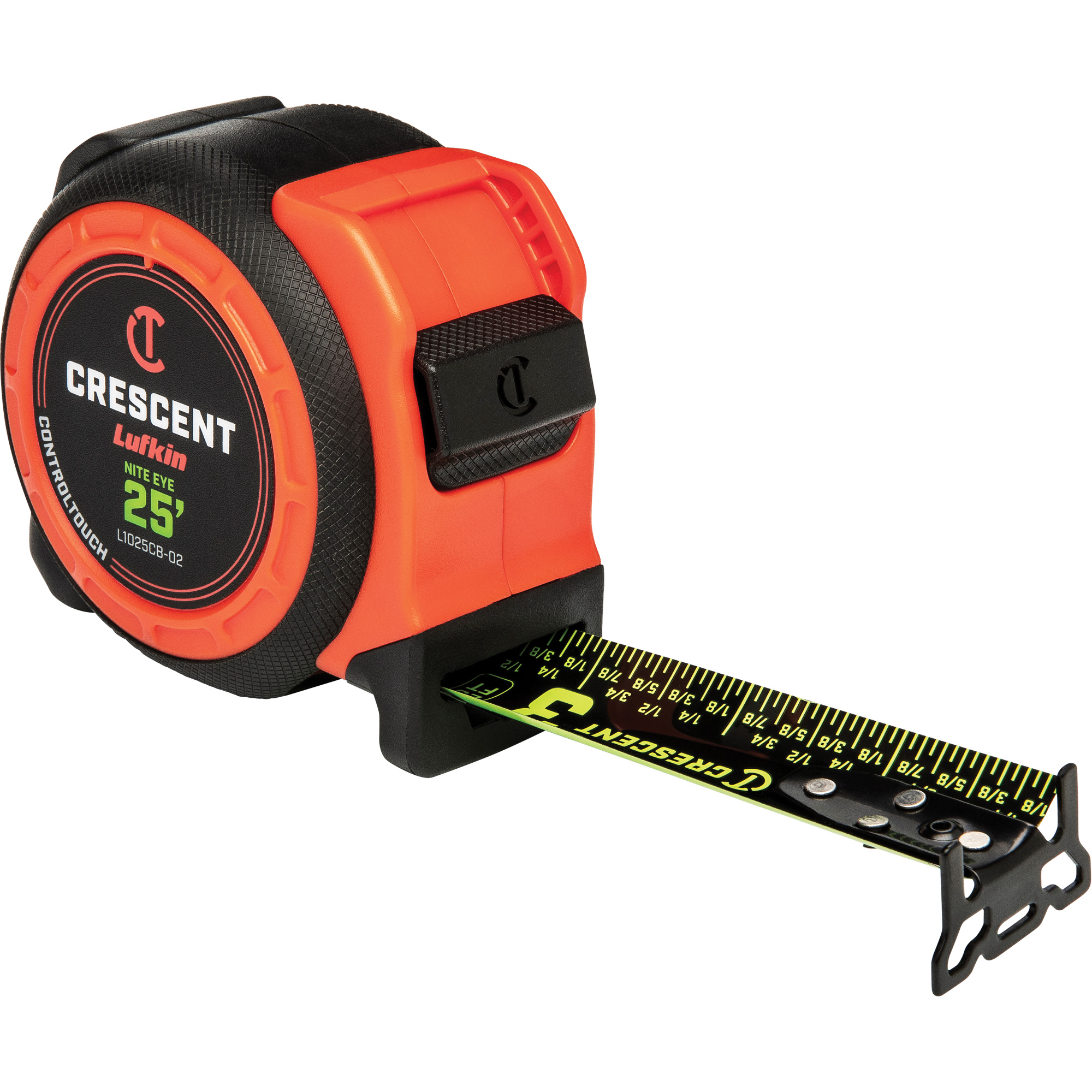 Ruban à mesurer CONTROLTOUCH NITE EYE, 1-3/16" x 25', Marques de goujon SAE