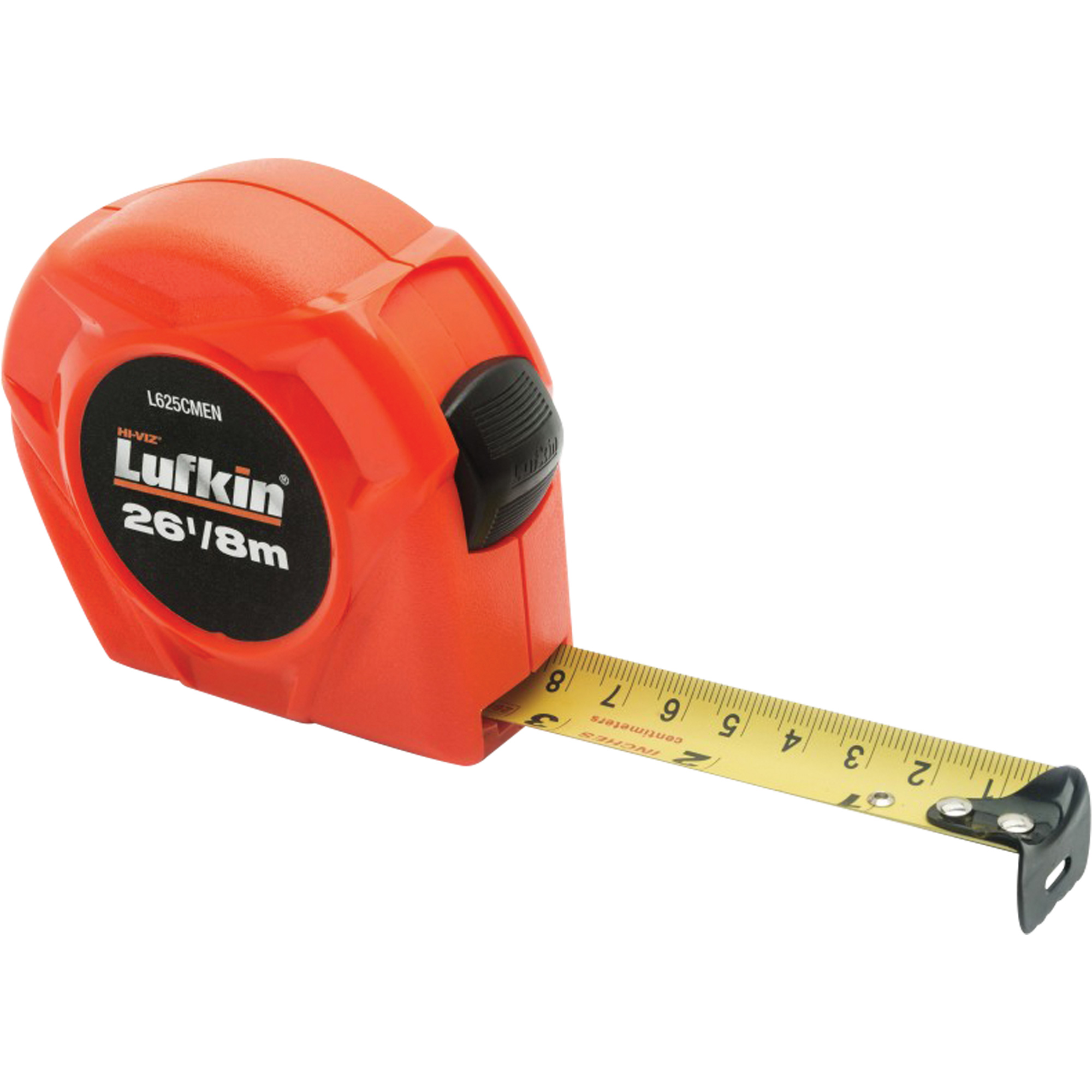 Ruban à mesurer économique orange Hi-VizMD, 1" x 25', Marques de goujon