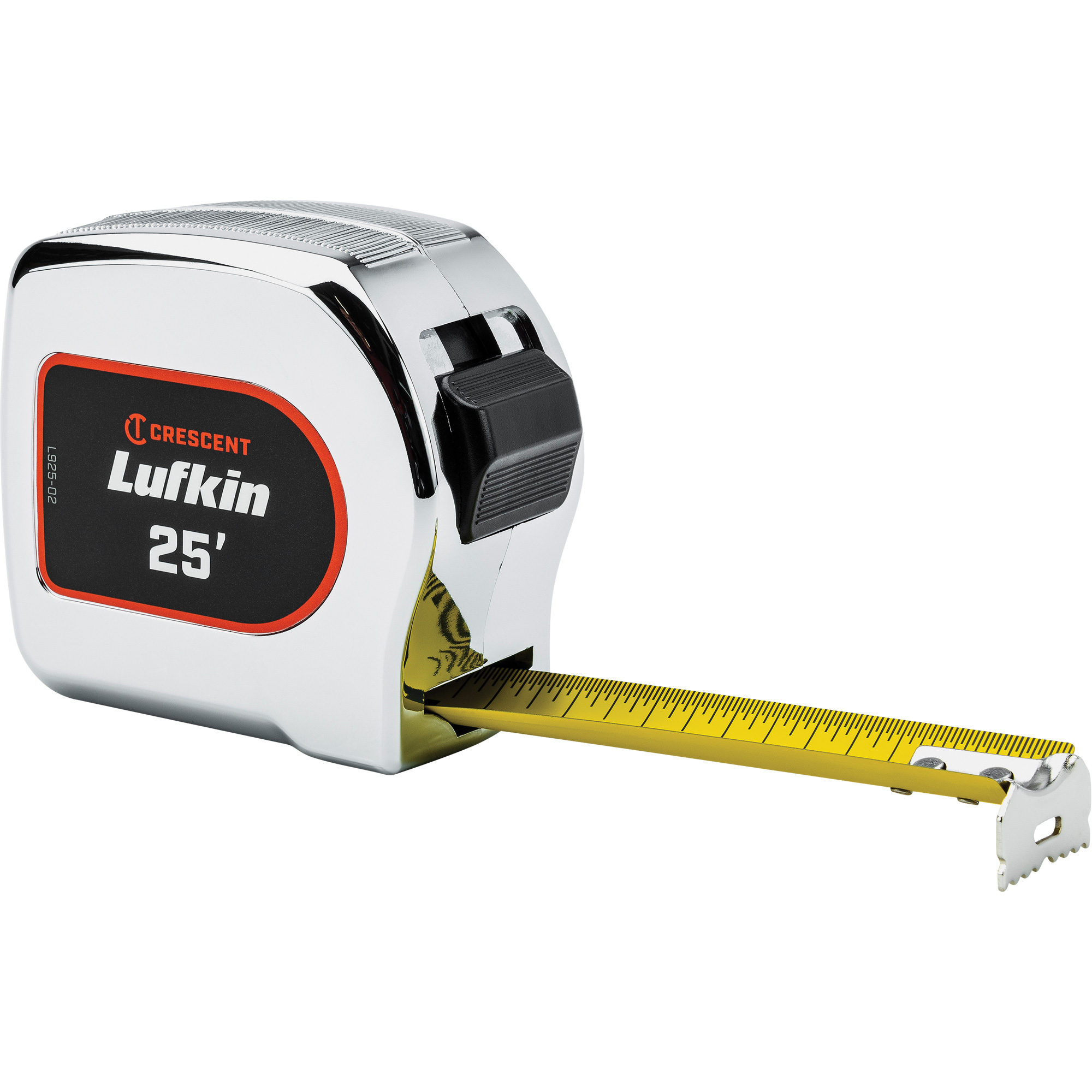 Ruban à mesurer Legacy à boîtier chromé jaune, 1-1/8" x 25', Marques de goujon Impérial