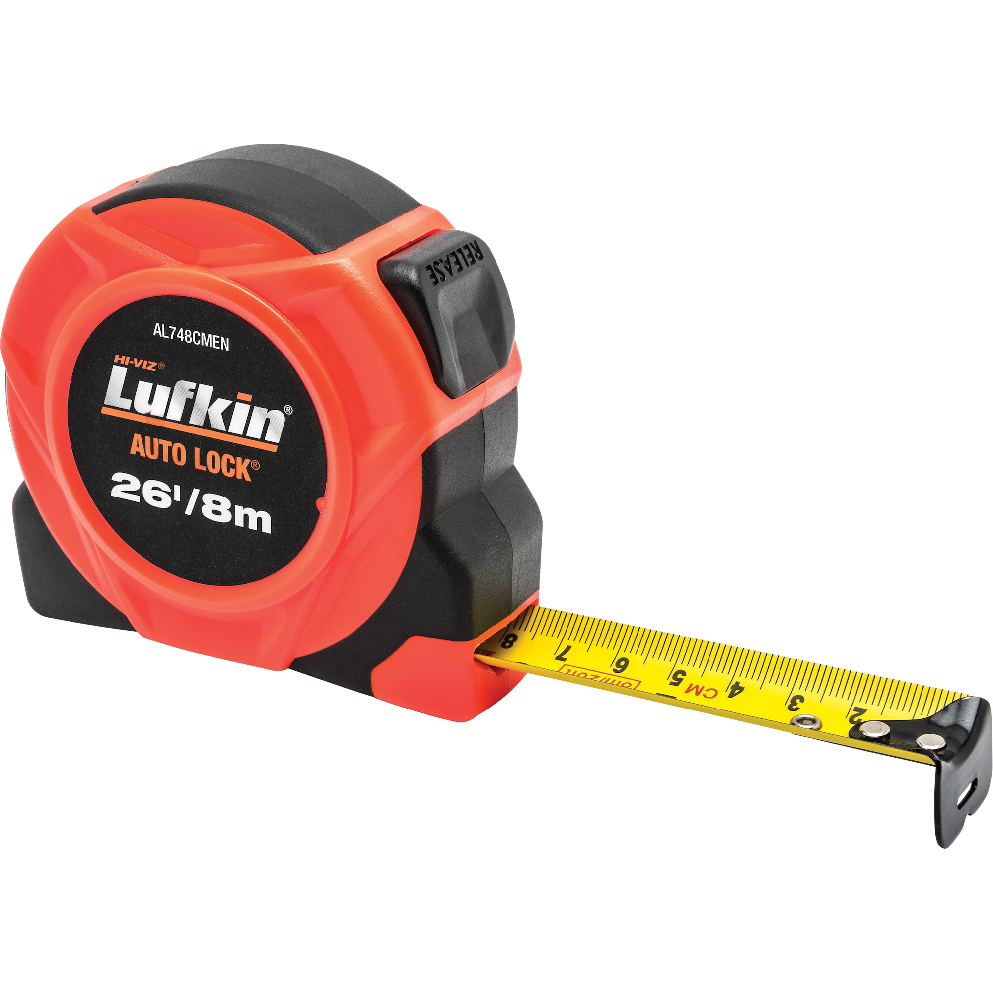 Rubans à mesurer Autolock, 1" x 26'/8 m, Marques de goujon po/cm