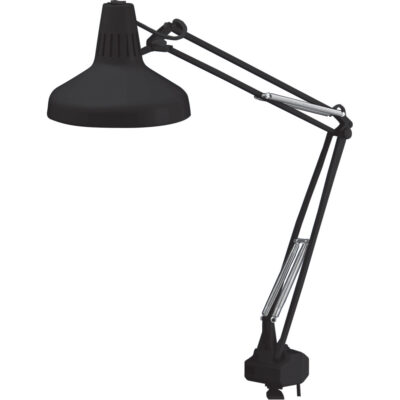 LAMPES DE TRAVAIL COMBINÉES ROBUSTES, 22/60 W, Fluorescent/Incandescente, Col 45", Noir