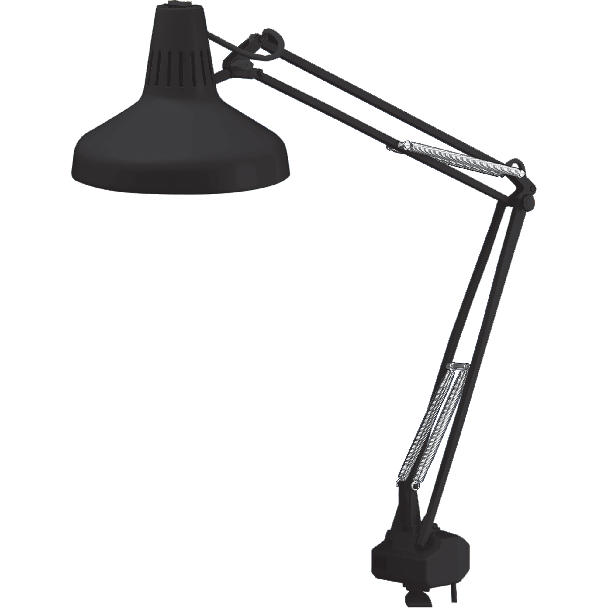 LAMPES DE TRAVAIL COMBINÉES ROBUSTES, 22/60 W, Fluorescent/Incandescente, Col 45", Noir