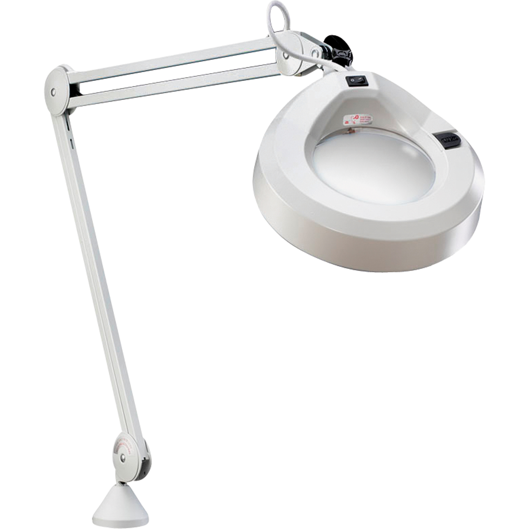 Lampes grossissantes LuxoMD, Dioptrie 3, Ampoule Fluorescent, Bras de 45", Gris