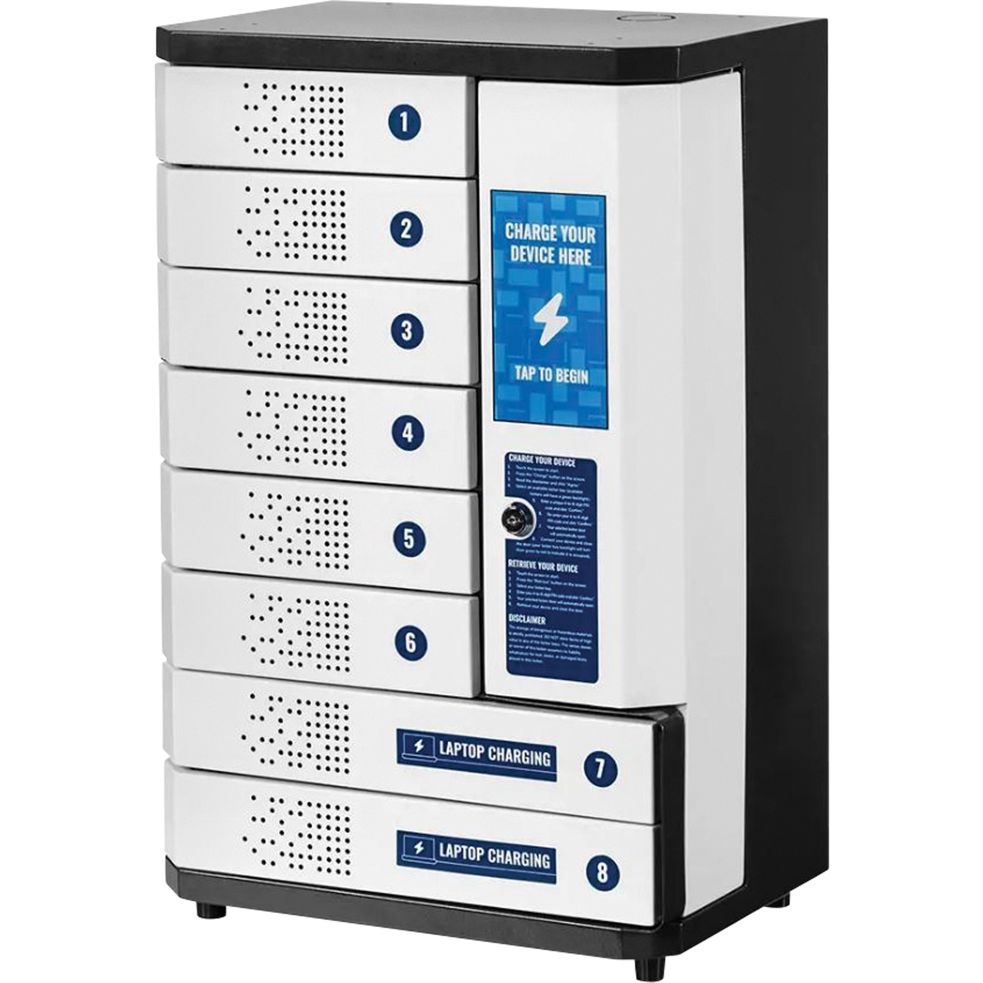 Casier de recharge libre-service à 8 baies KwikBoostMD