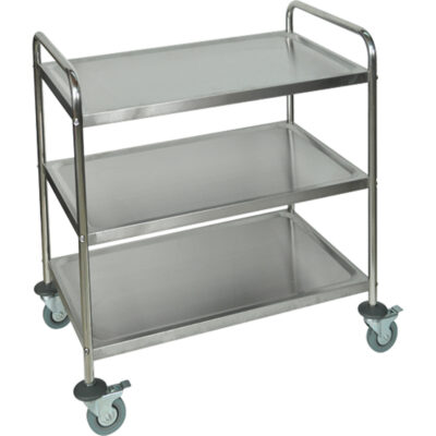 Chariot à tablettes, 3 Tiers, 21" la x 37" h x 23-1/2" p, Capacité 200 lb