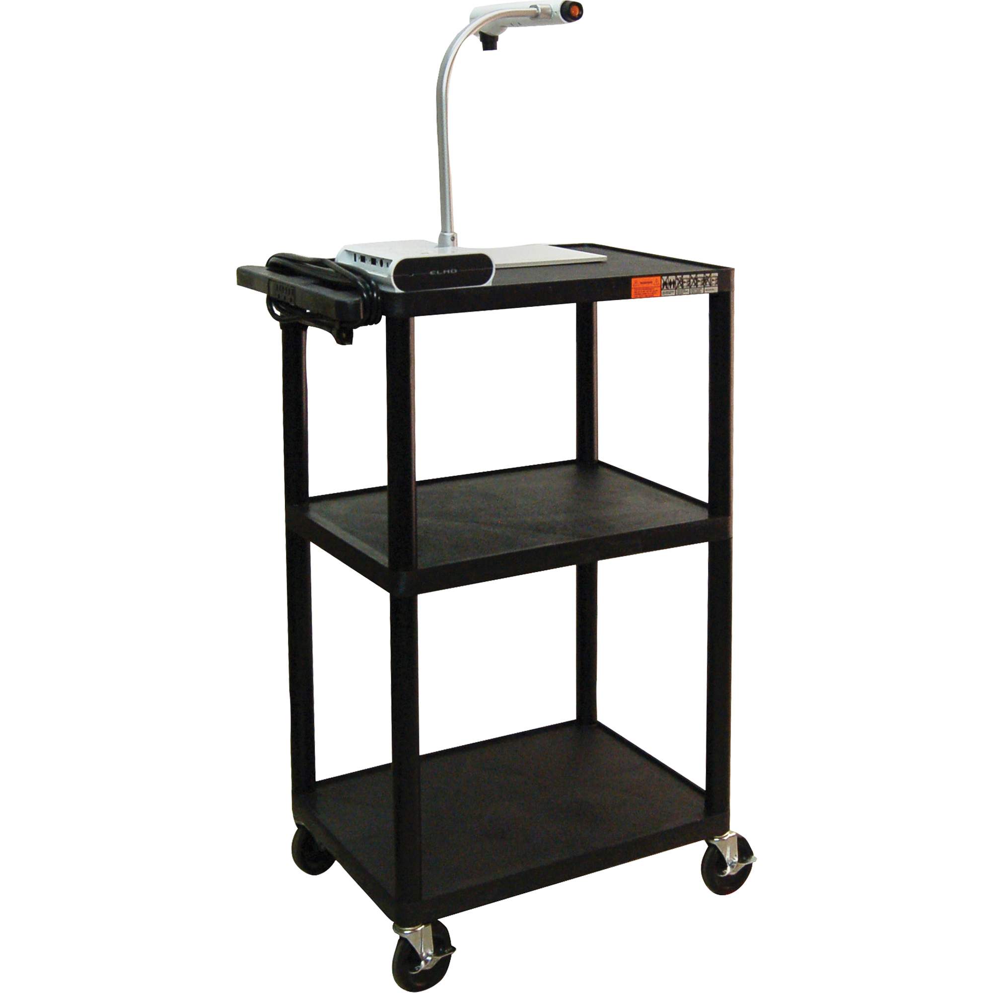 Chariot utilitaire électrique, 3 tiers, 24" x 42" x 18", Capacité 300 lb – Image 2