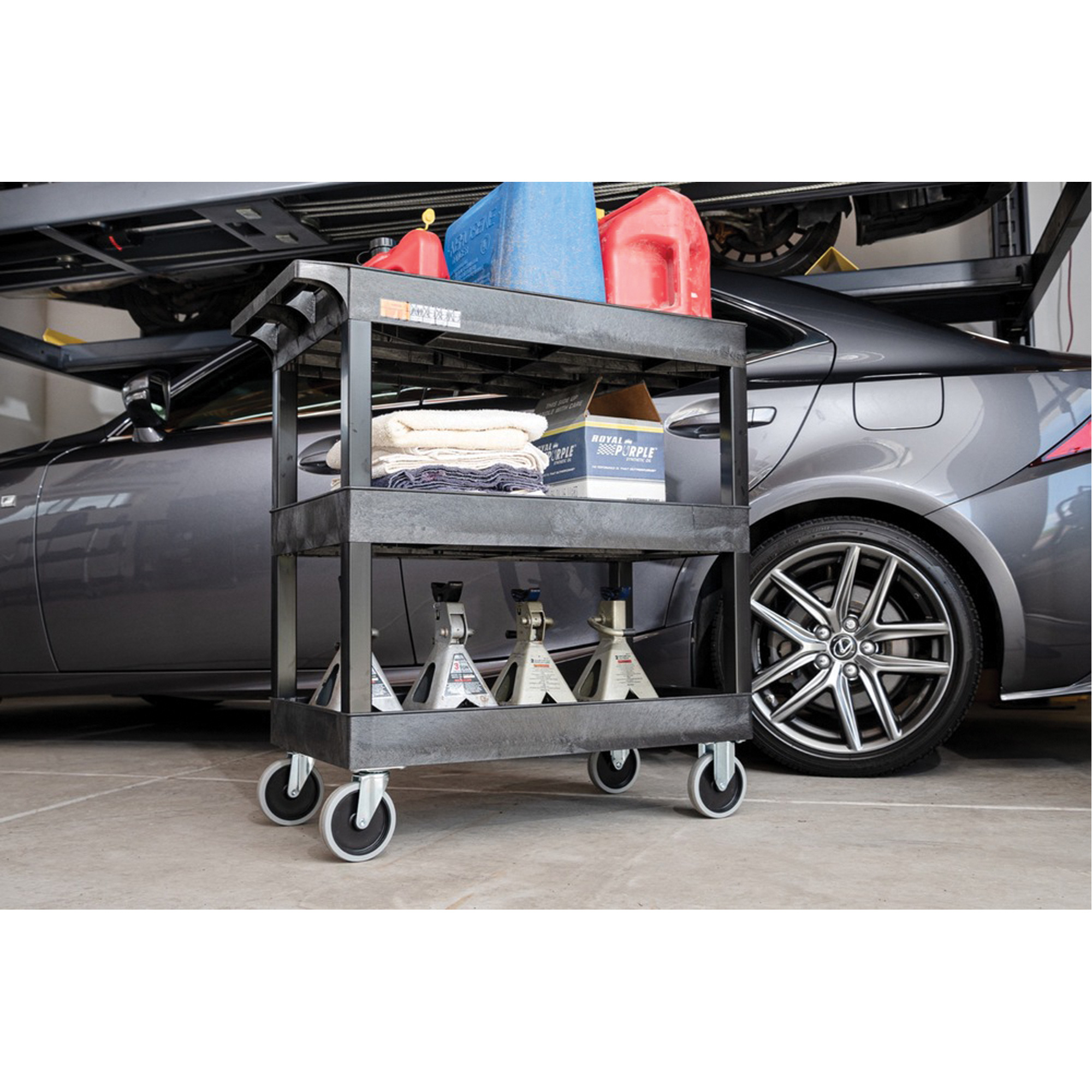 Râtelier mobile, 3 tiers, 35-1/4" x 37-1/4" x 18", Capacité 375 lb – Image 2