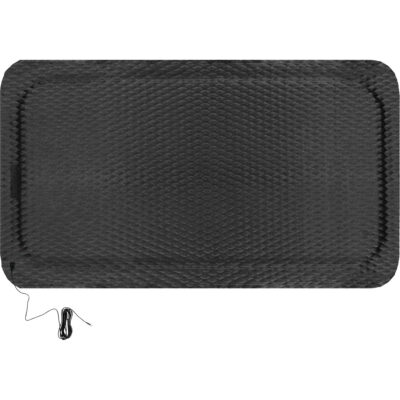 Tapis conductible Hog Heaven, 3' la x 5' lo, 5/8" Épaisseur, Noir, Nitrile