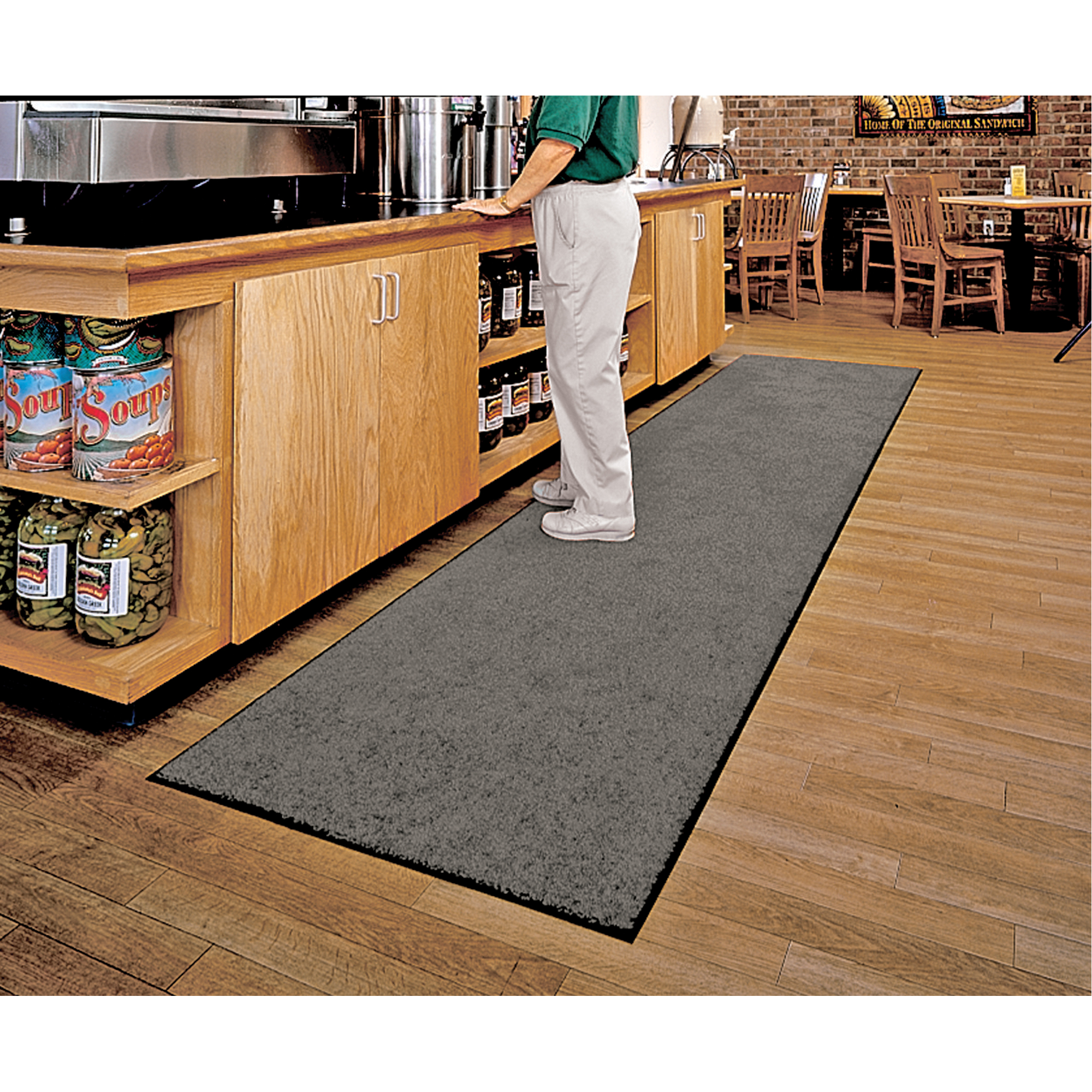 Tapis ColorStar, Essuie-pieds, 4' x 8' x 3/8", Gris