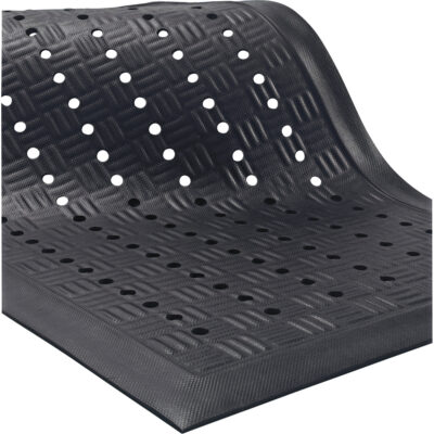 Tapis Cushion StationMC, À fentes, 2' x 3-1/5' x 9/16", Noir, Nitrile