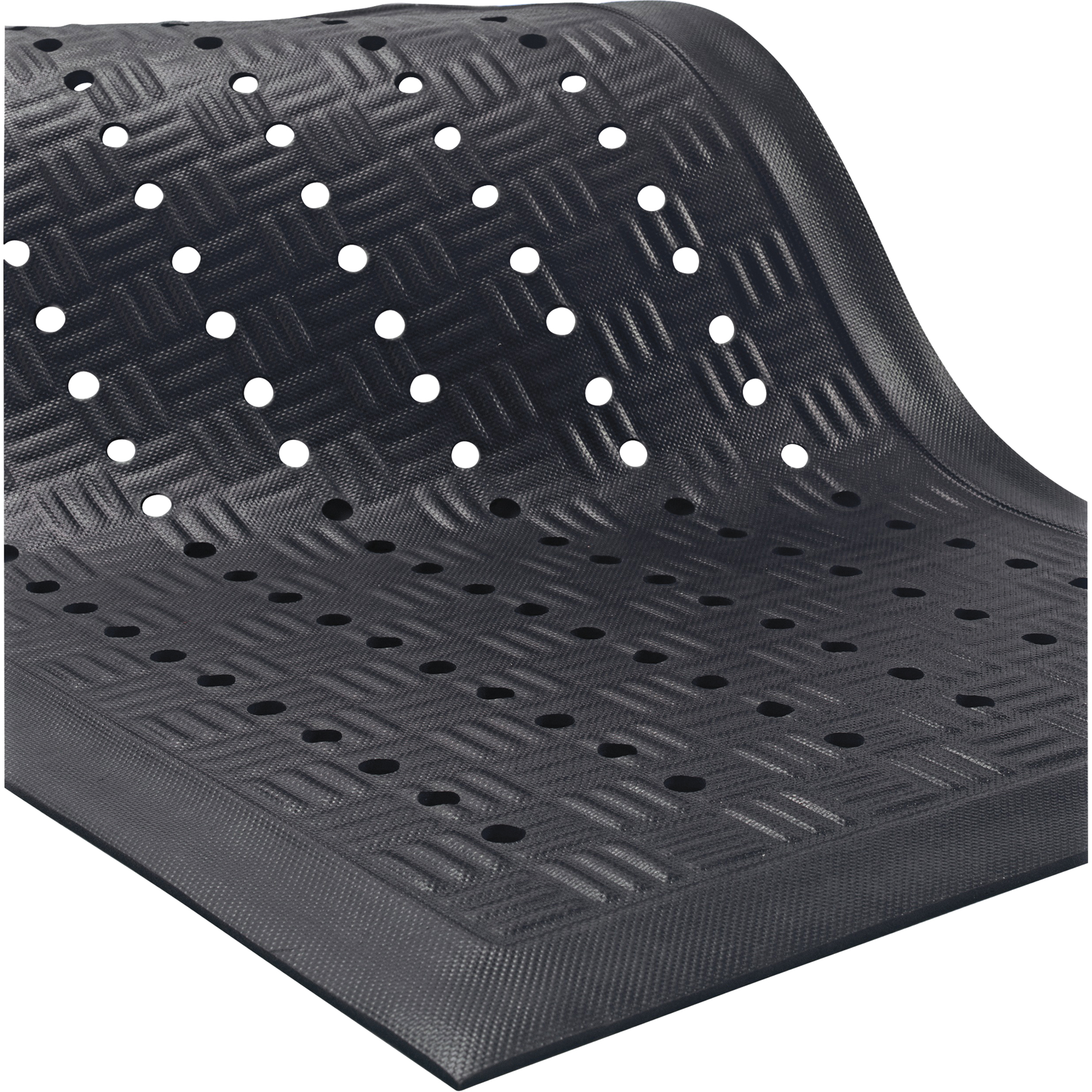 Tapis Cushion StationMC, À fentes, 2' x 3-1/5' x 9/16", Noir, Nitrile