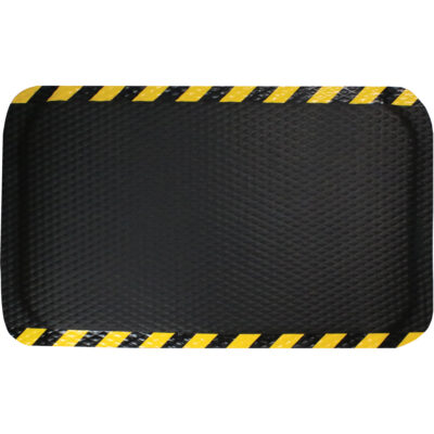 Tapis Hog Heaven, Losange, 3' x 5' x 5/8", Noir/Jaune, Nitrile